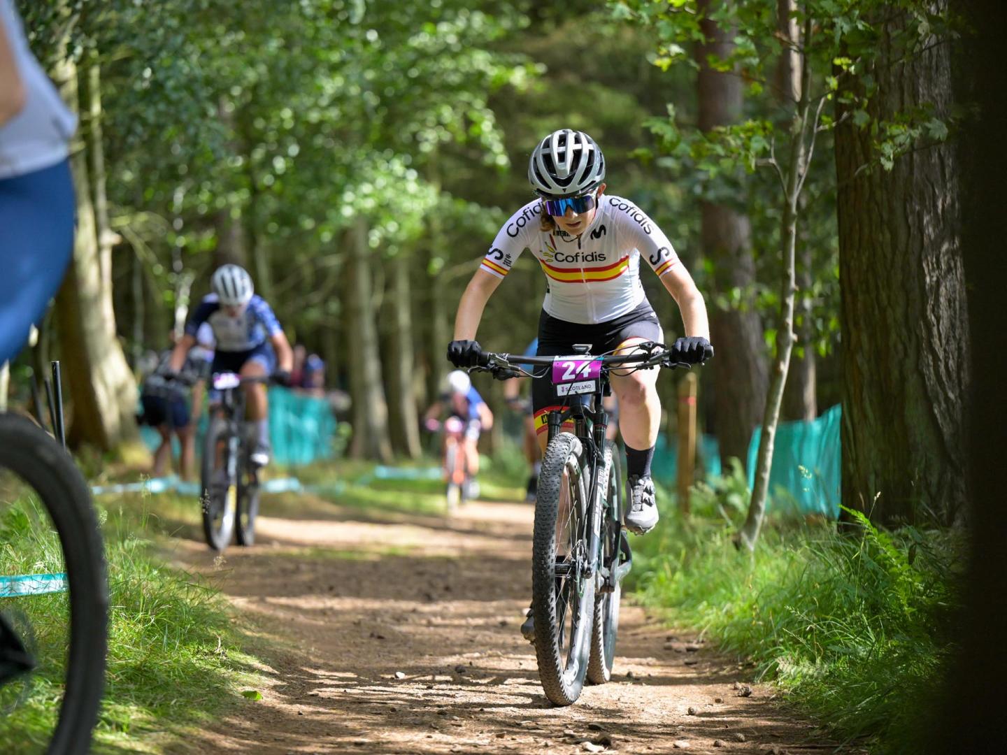 Estíbaliz Sagardoy, en pleno esfuerzo en el Mundial de Glasgow