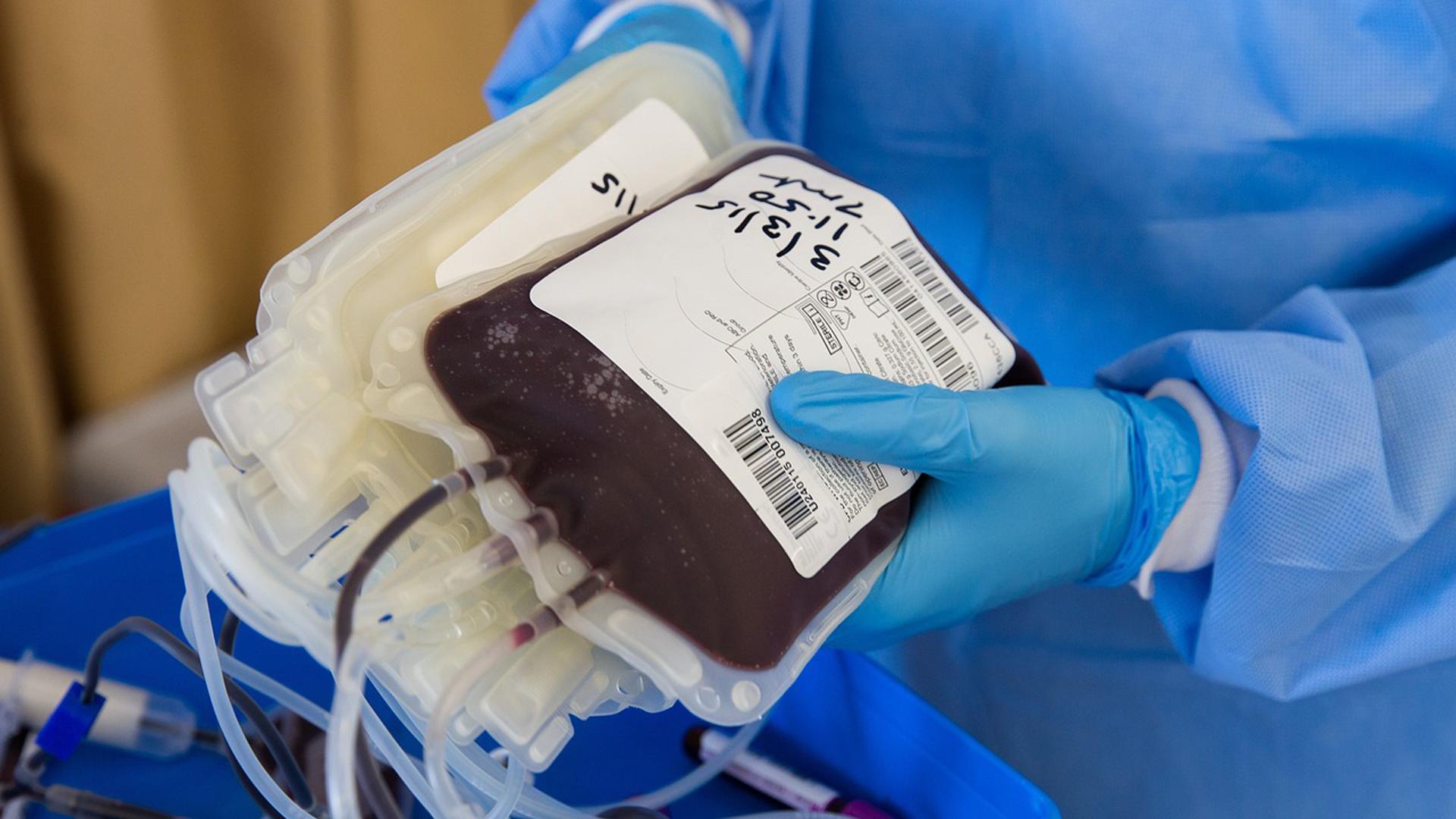Bolsas de sangre tras una donación