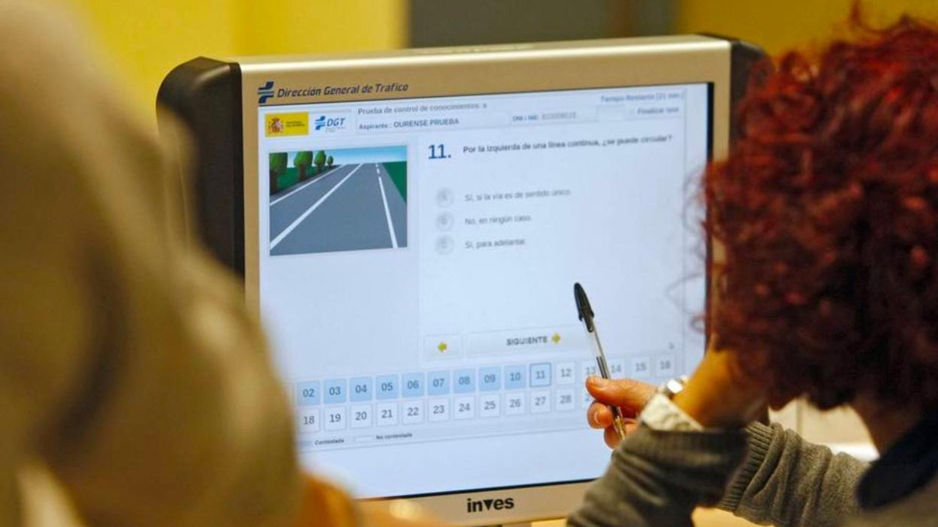 Examen de prueba para conseguir el carné de conducir