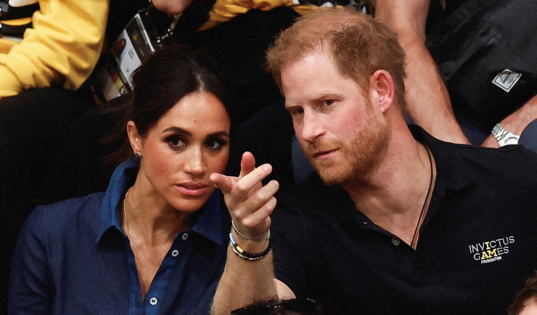 El príncipe Harry, duque de Sussex junto a su mujer Meghan Markle, durante una de las competiciones de los Invictus Games