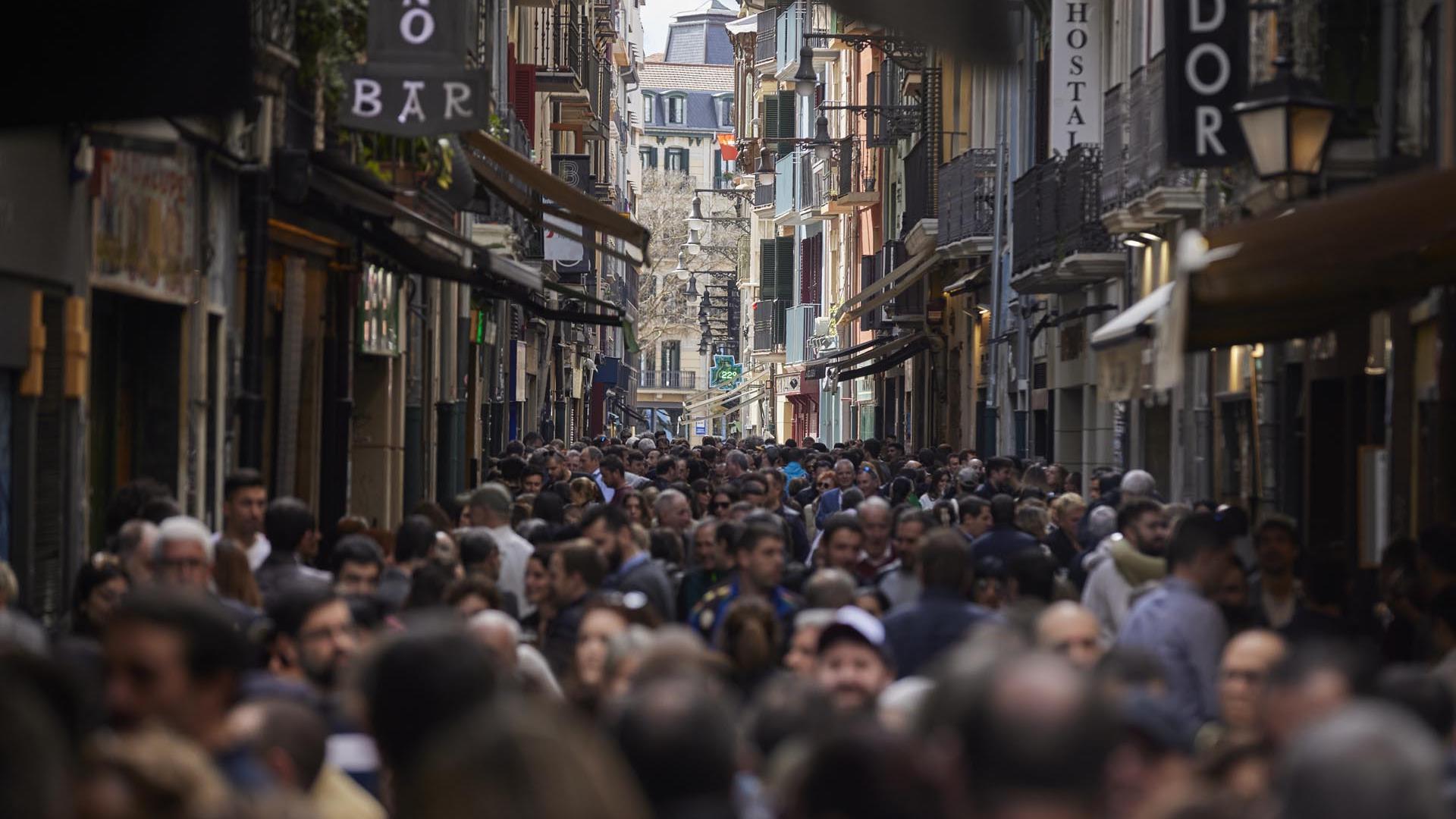 Imagen genérica de un día festivo en la calle San Nicolás de Pamplona