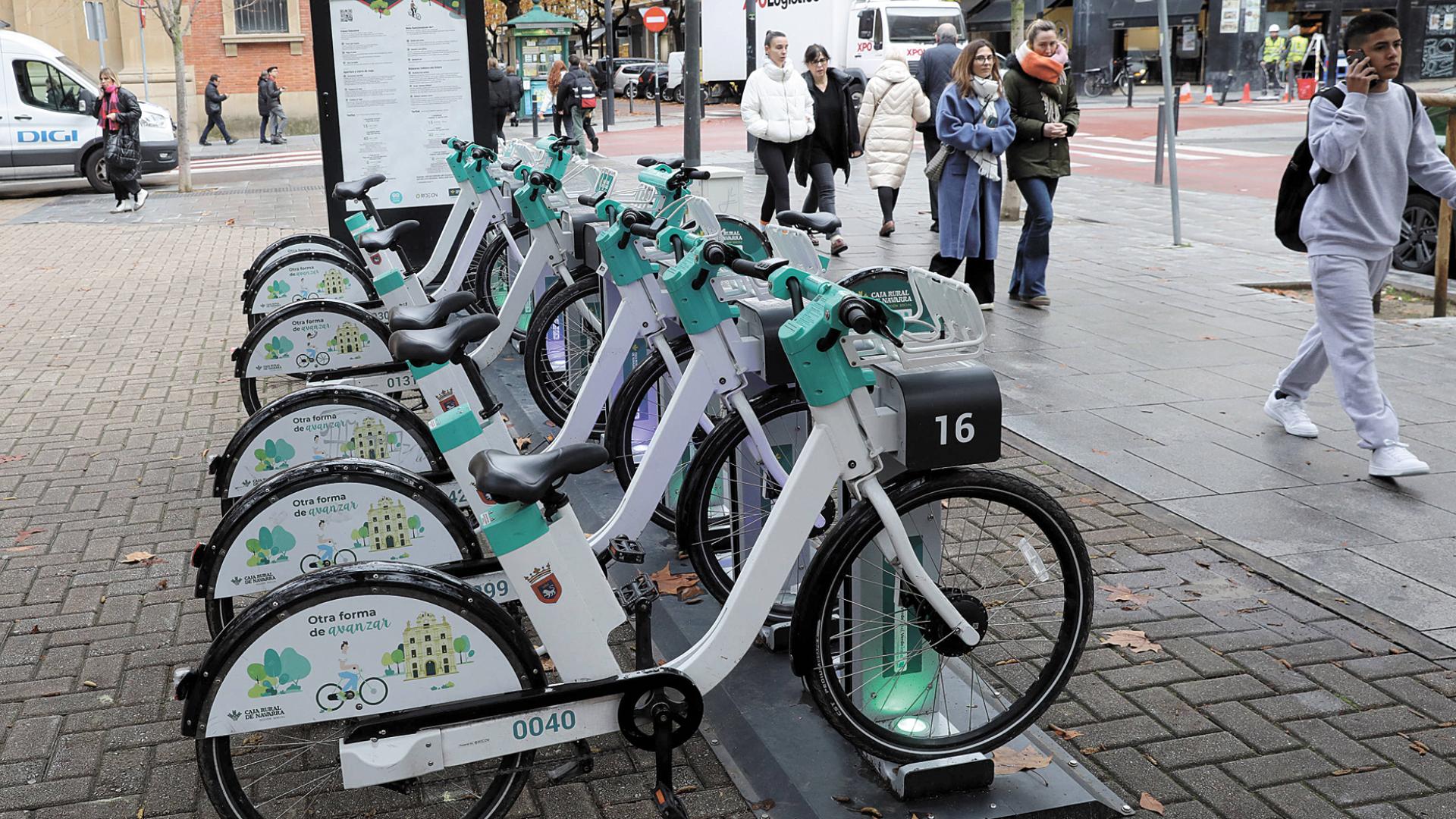 Los viajes de quienes alquilan una bicicleta eléctrica municipal en Pamplona quedan registrados; una manera de analizar tendencias