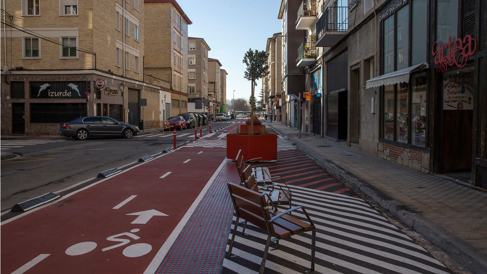 Calle Doctor Juaristi en el barrio de San Jorge de Pamplona
