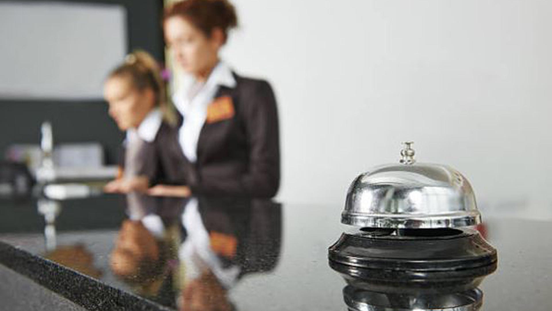 Imagen de archivo de la recepción de un hotel