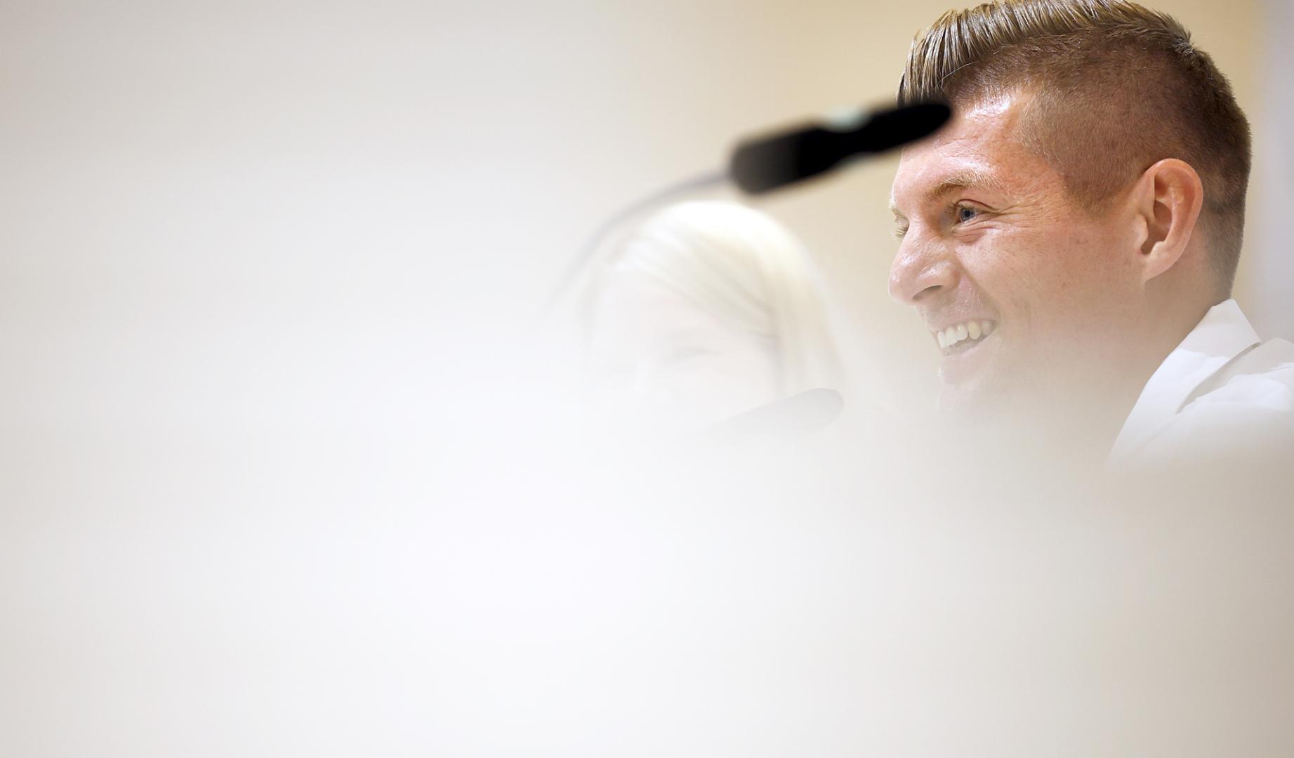 El centrocampista alemán, Toni Kroos, durante la rueda de prensa este miércoles 3 de julio