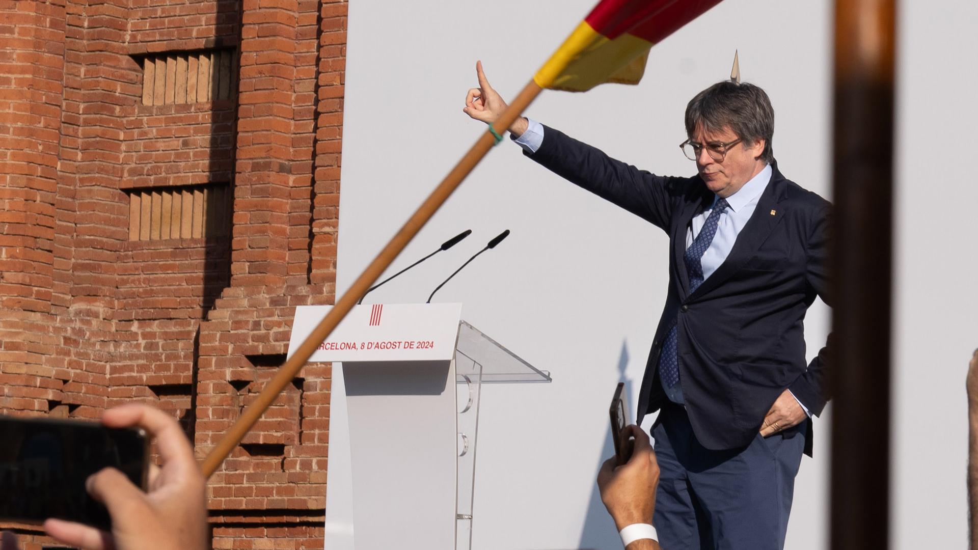 El expresidente de la Generalitat de Catalunya Carles Puigdemont, este viernes en Barcelona