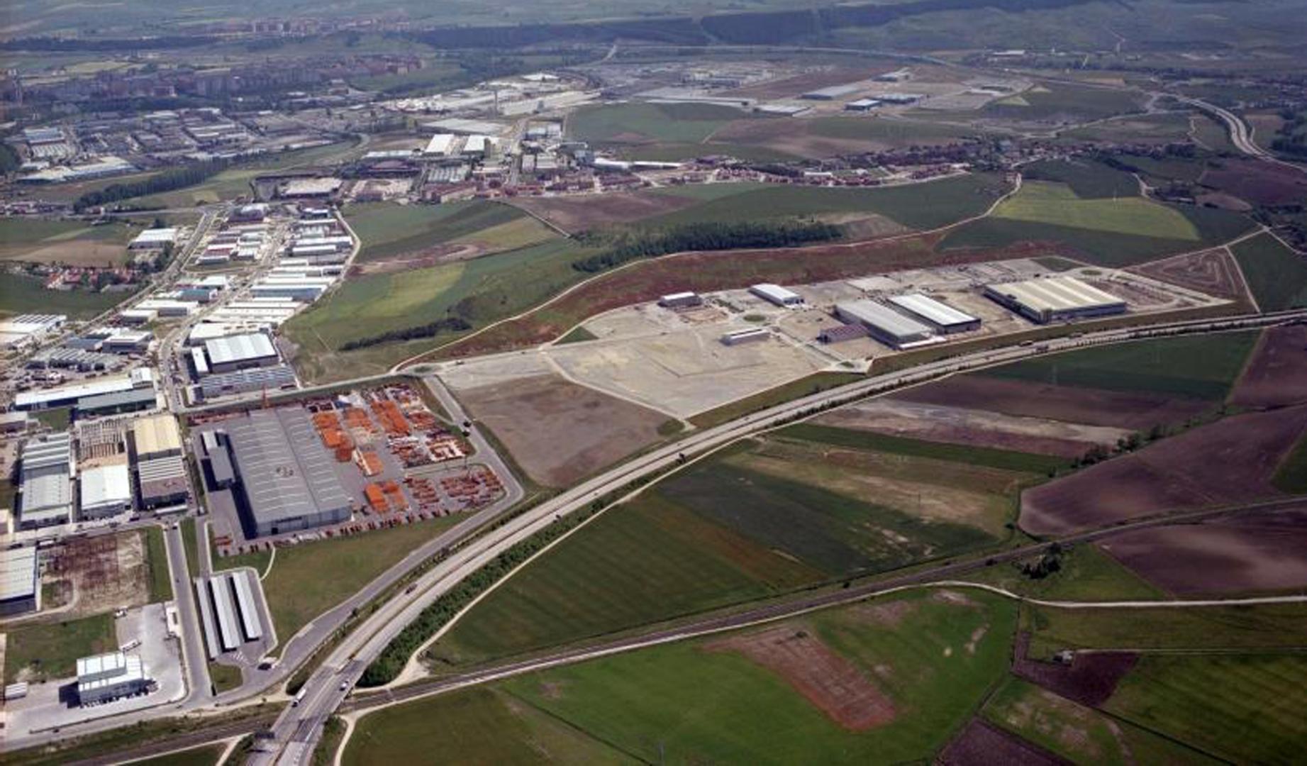 Vista aérea del polígono industrial Comarca I - Agustinos en Orcoyen