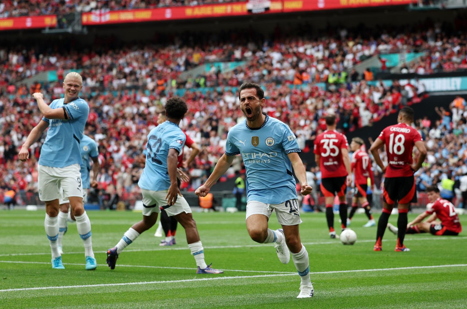 Bernardo Silva anotó el empate para el Manchester City