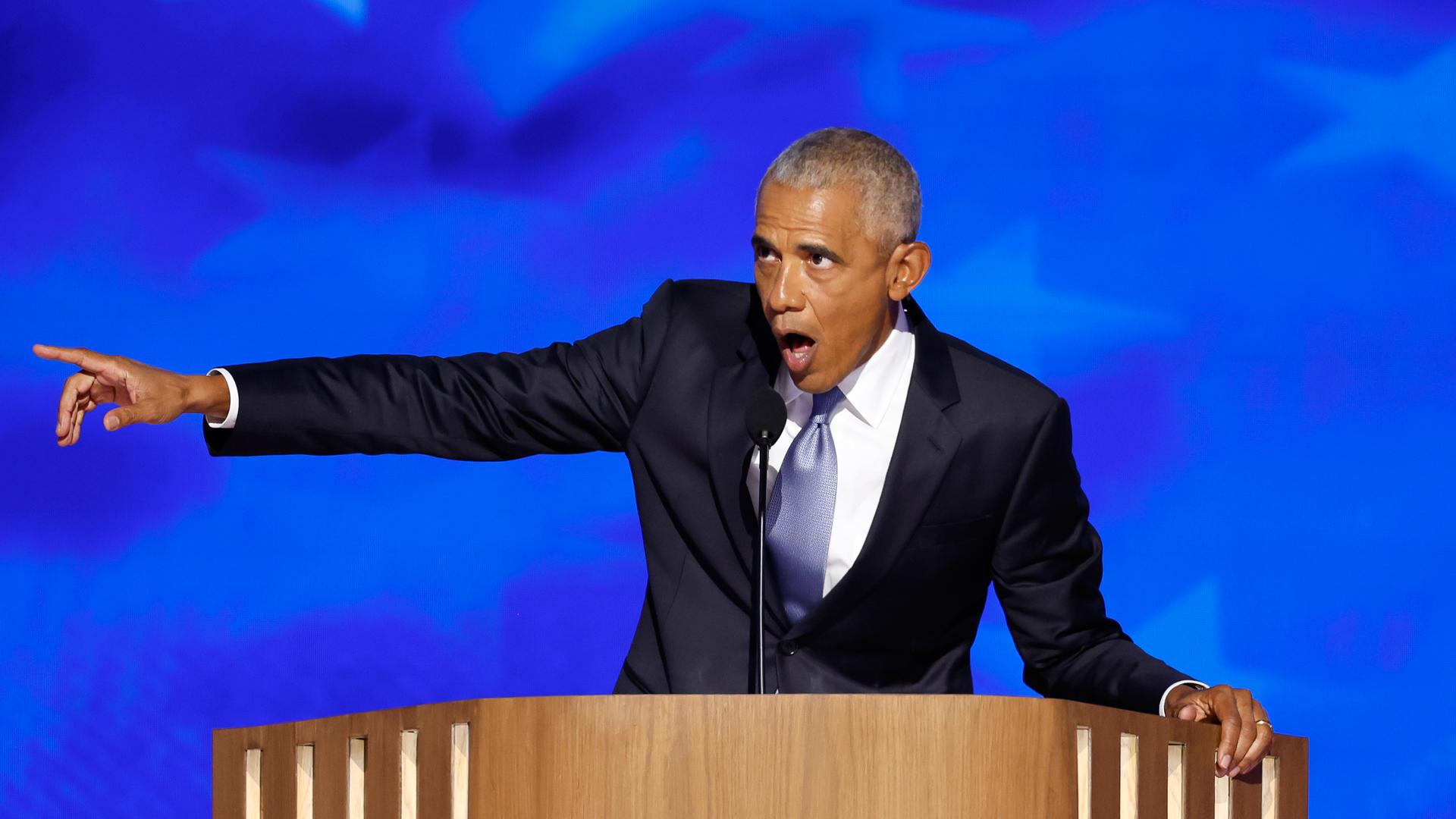 Barack Obama durante la Convención Nacional Demócrata