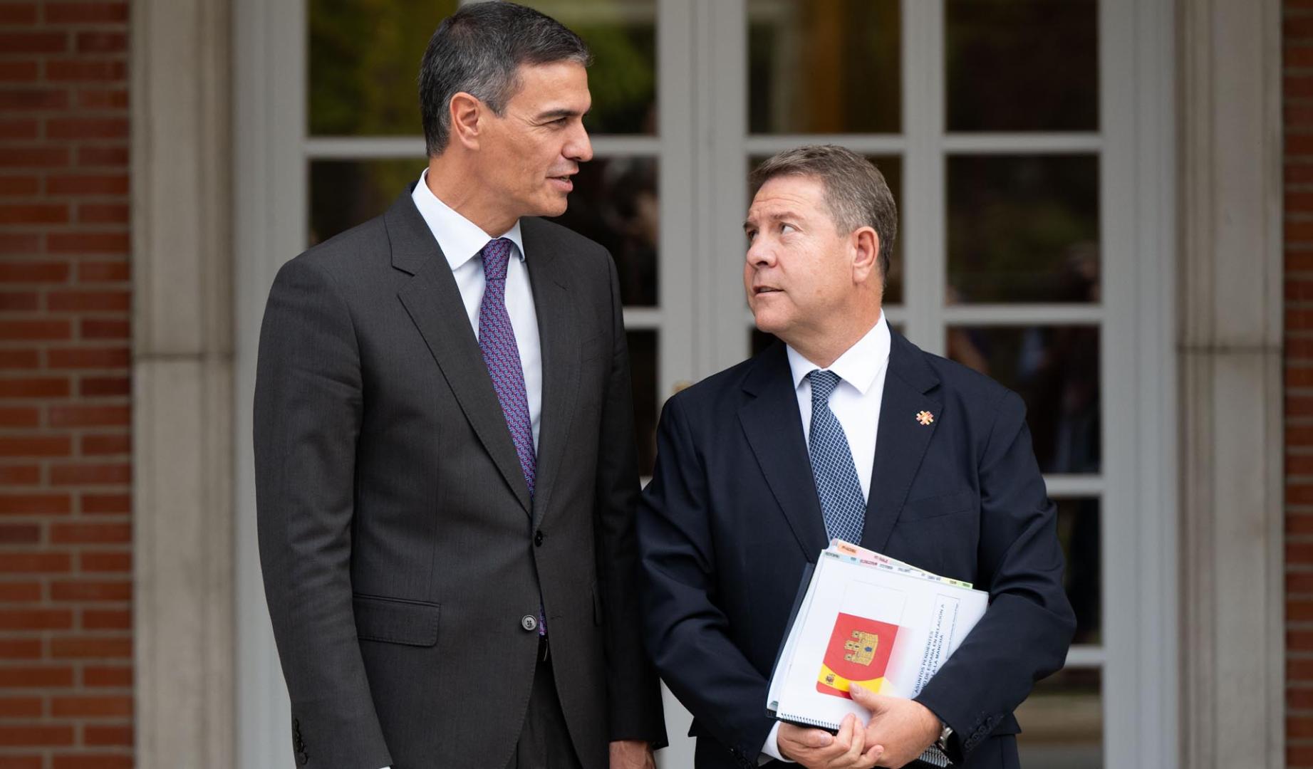 Pedro Sánchez y Emiliano García-Page, en su encuentro de este viernes