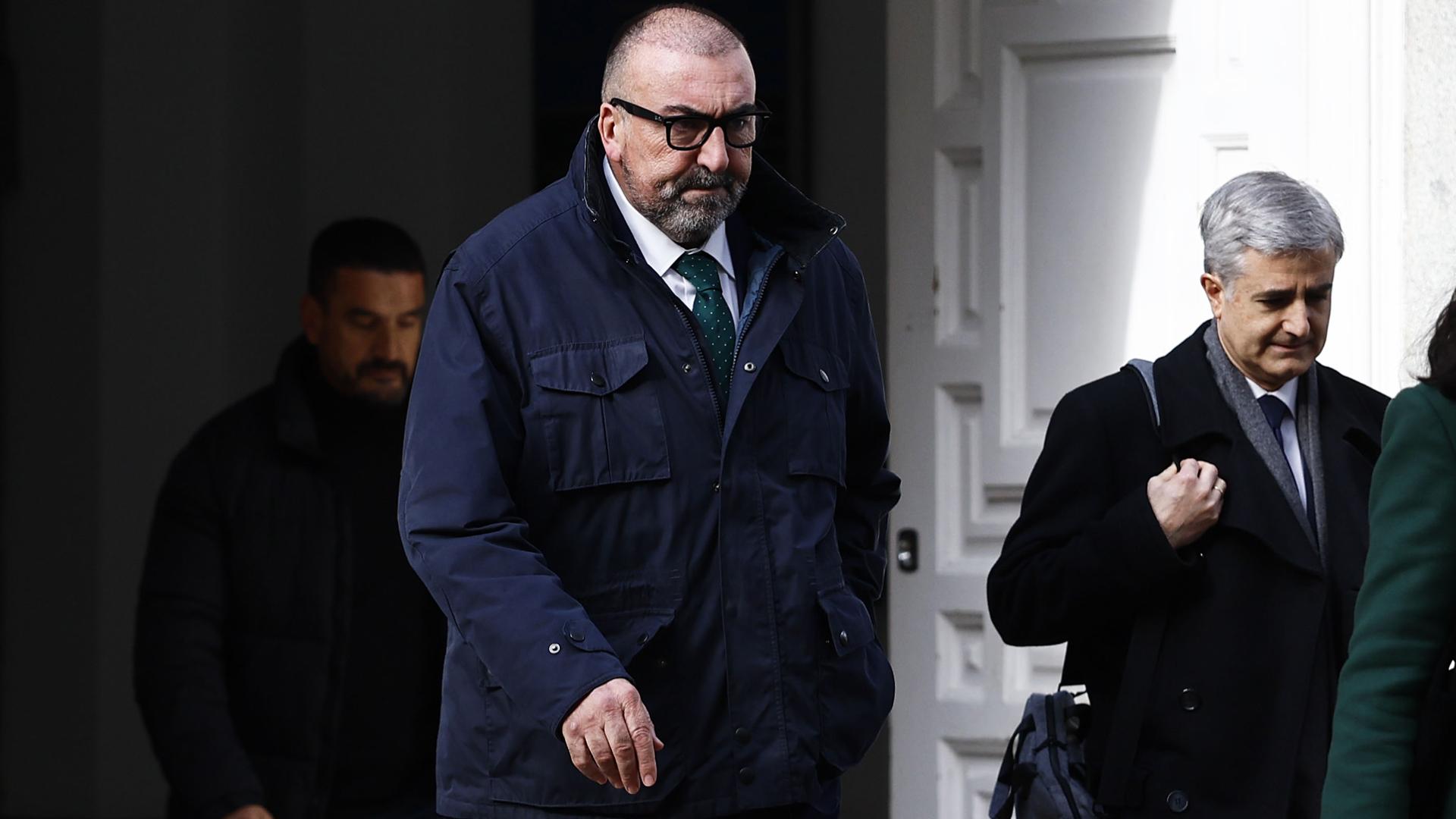 Koldo García, durante años asesor del exministro José Luis Ábalos, tras declarar ante el juen en el Tribunal Supremo /