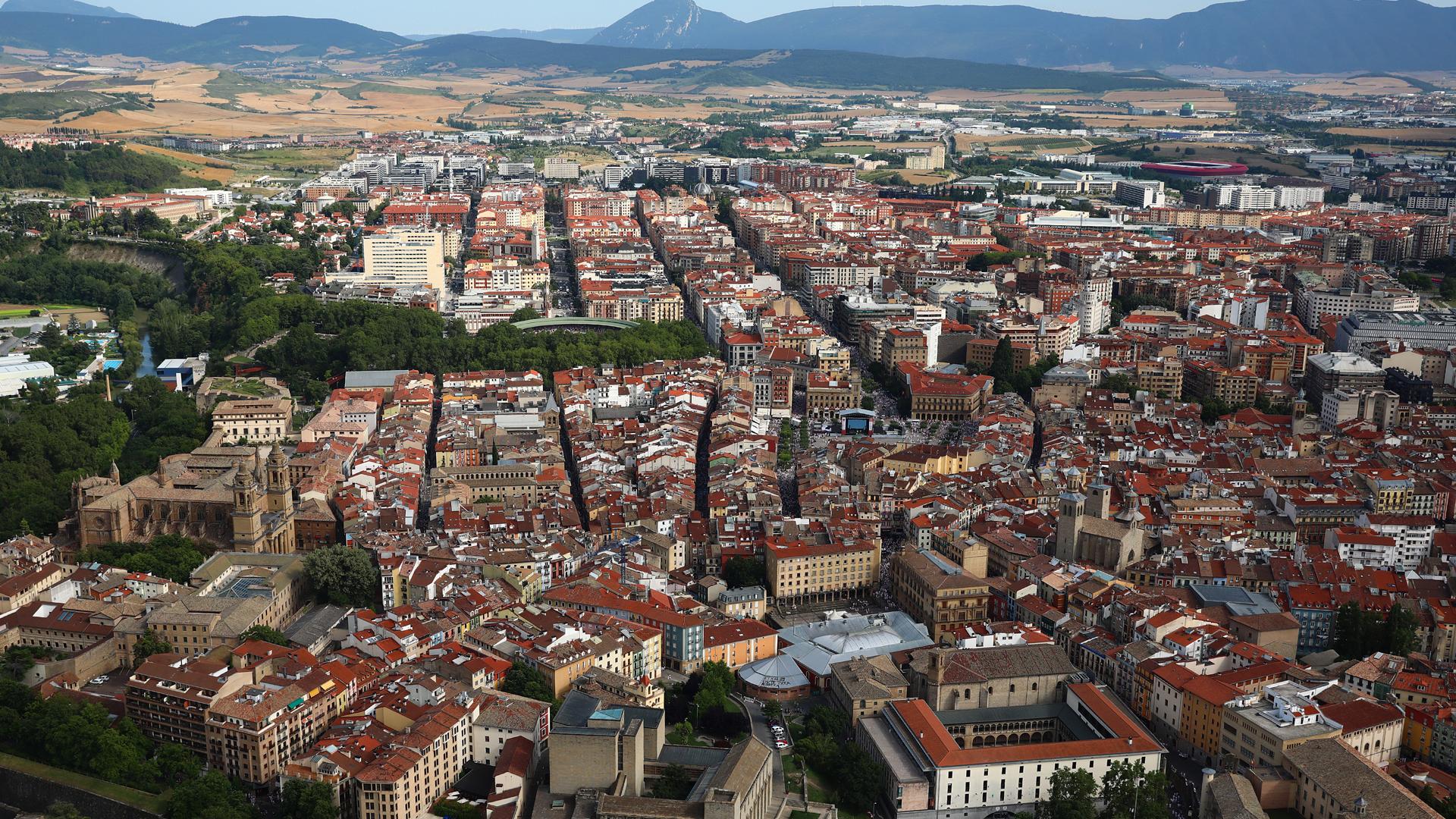 Vista aérea de Pamplona