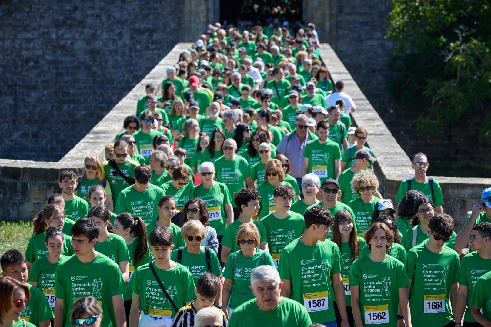 Imagen de la carrera solidaria de la Asociación Española contra el Cáncer (AECC) en Navarra, el pasado junio en Pamplona.