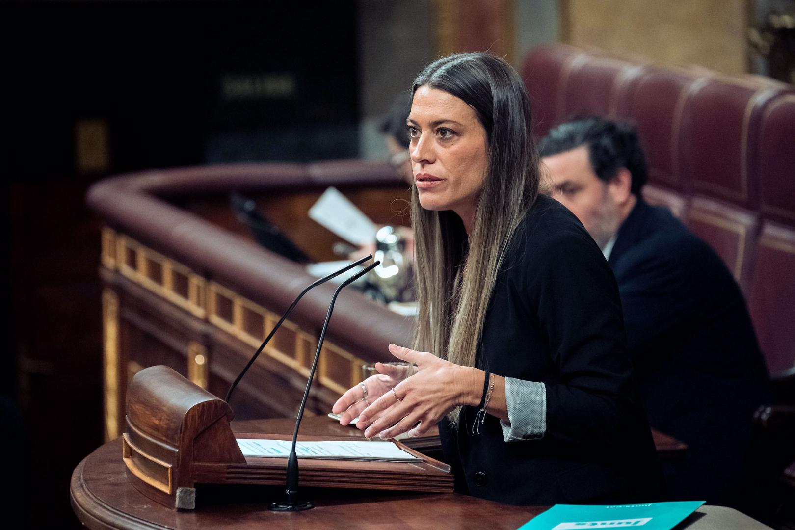 La portavoz de Junts, Miriam Nogueras, interviene este miércoles en el Congreso de los Diputados