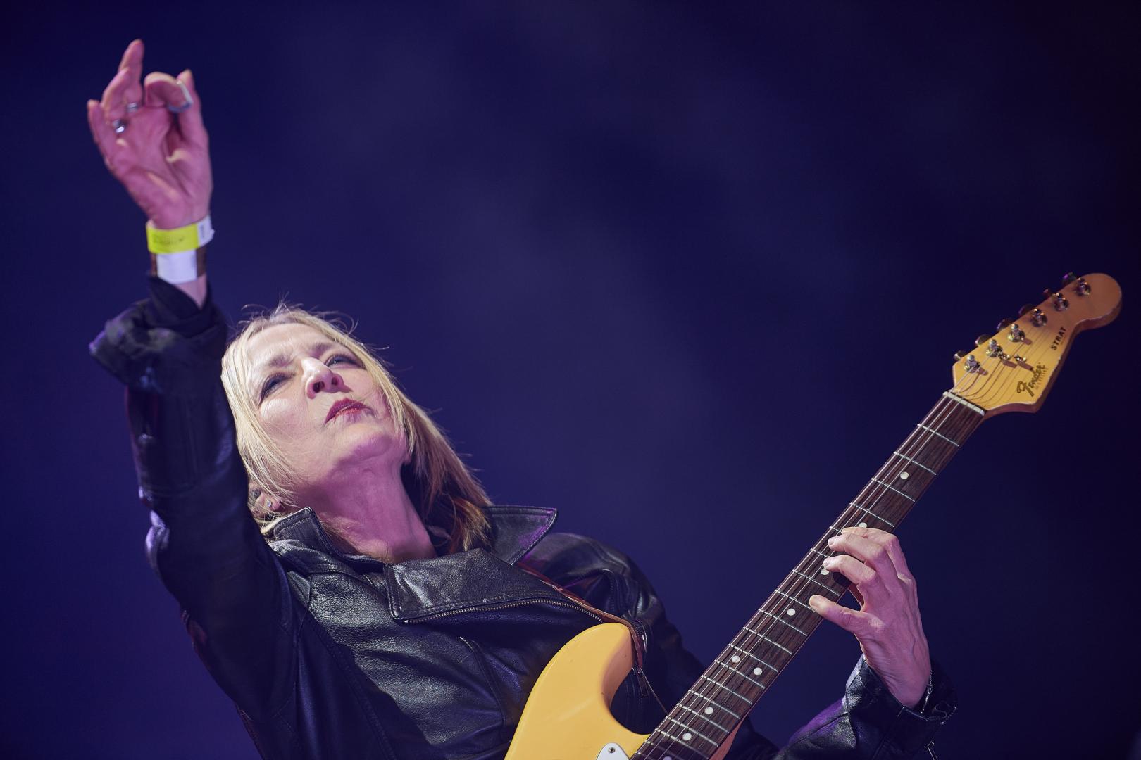 Aurora Beltrán, en el concierto 'Yo fui a EGB' de diciembre de 2022 en el Navarra Arena