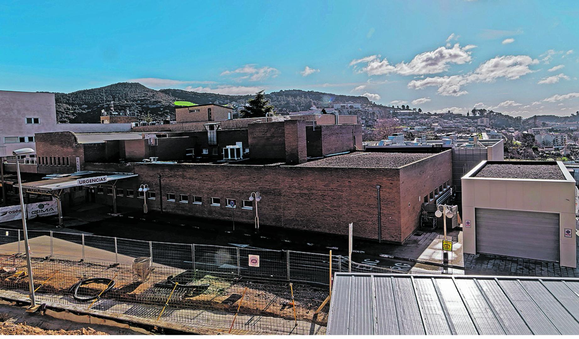 Obras en la zona de Urgencias actualmente en ejecución en el Hospital García Orcoyen