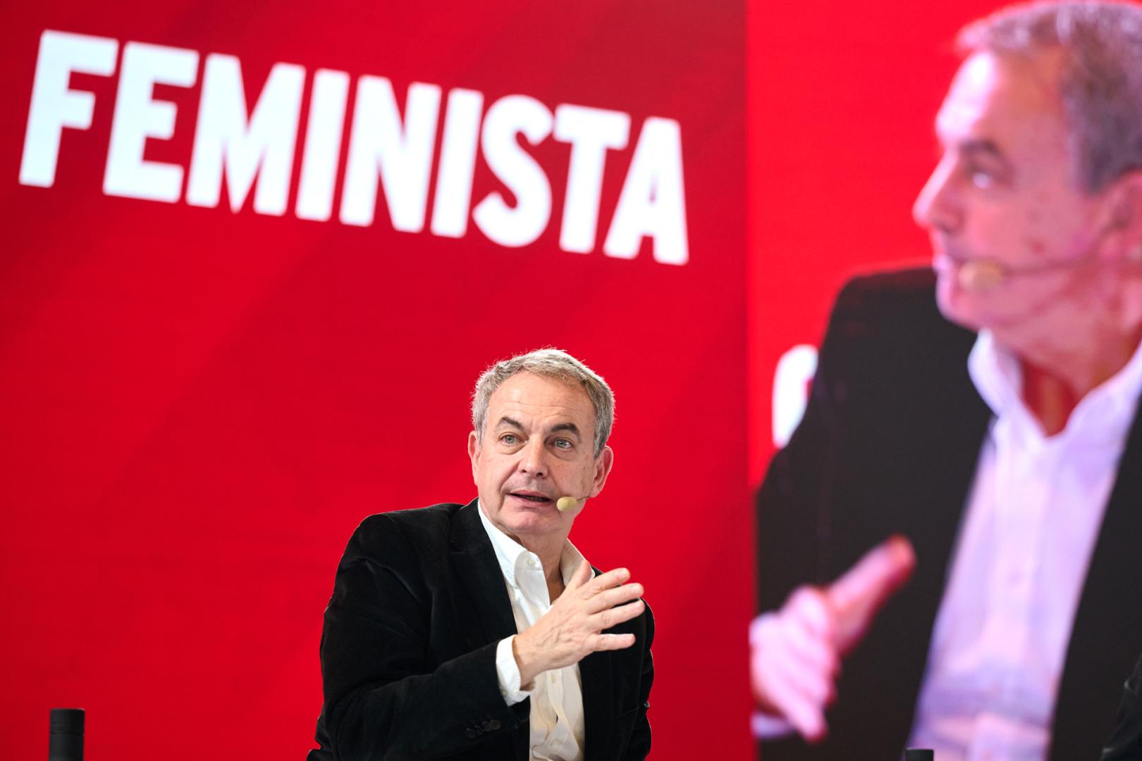 José Luis Rodríguez Zapatero, este viernes, en Pamplona
