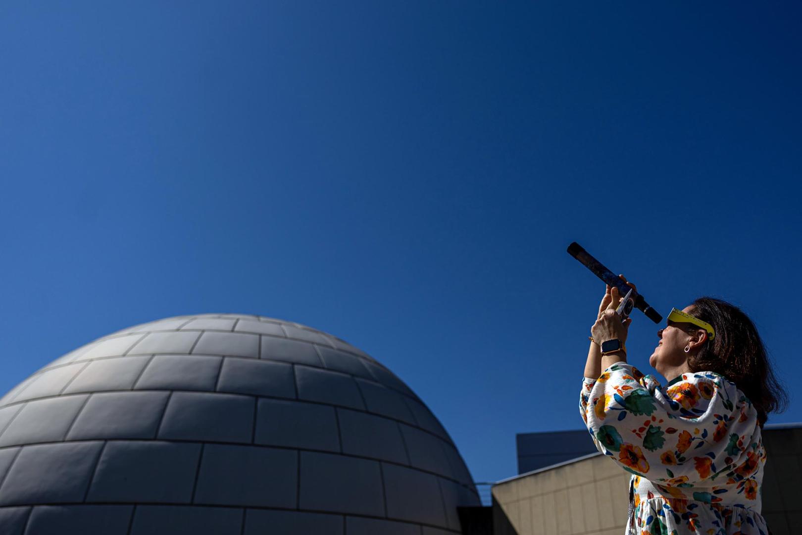 Foto del eclipse solar del 29 de marzo de 2025./