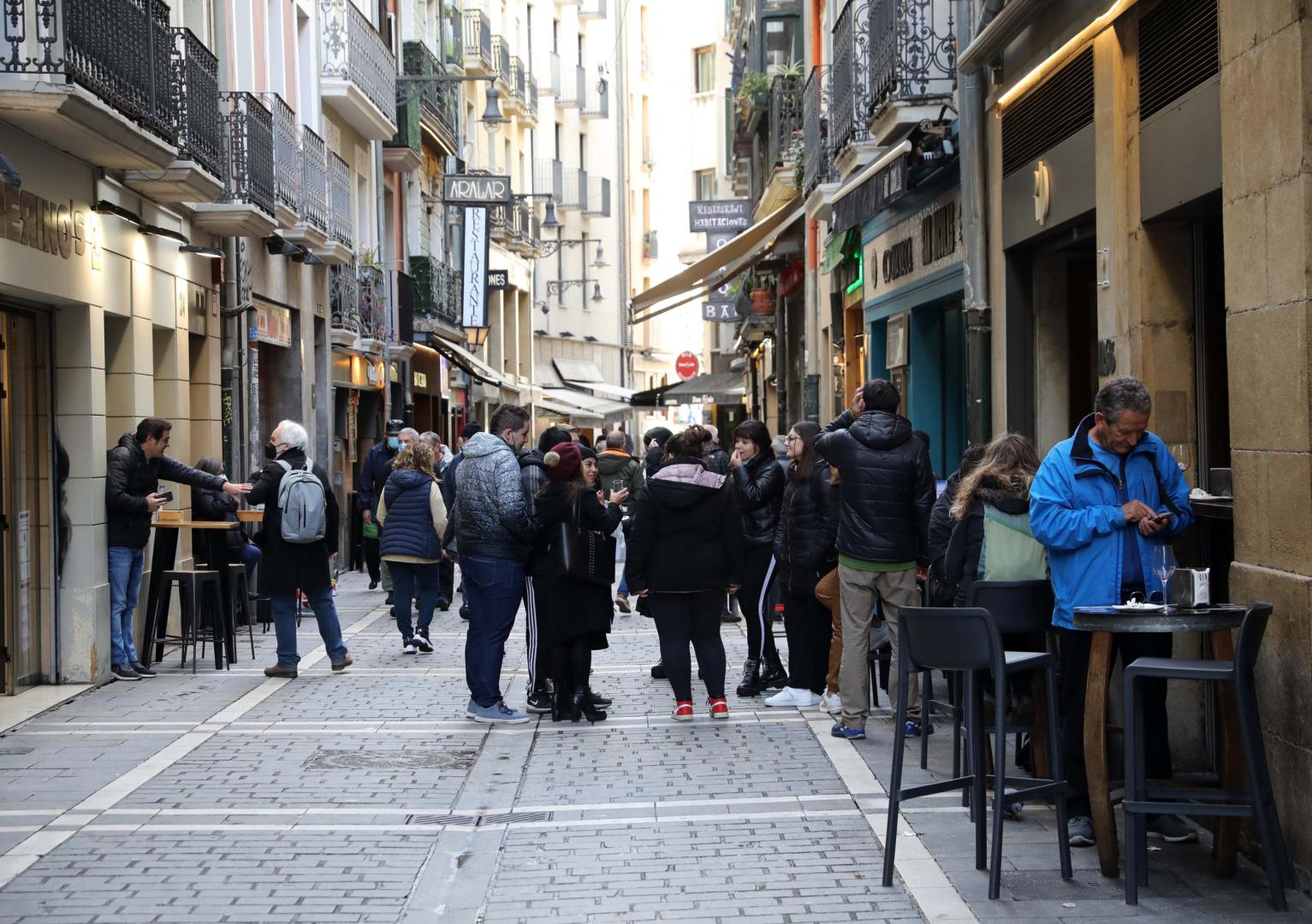 La calle San Nicolás, en el Casco Antiguo de Pamplona