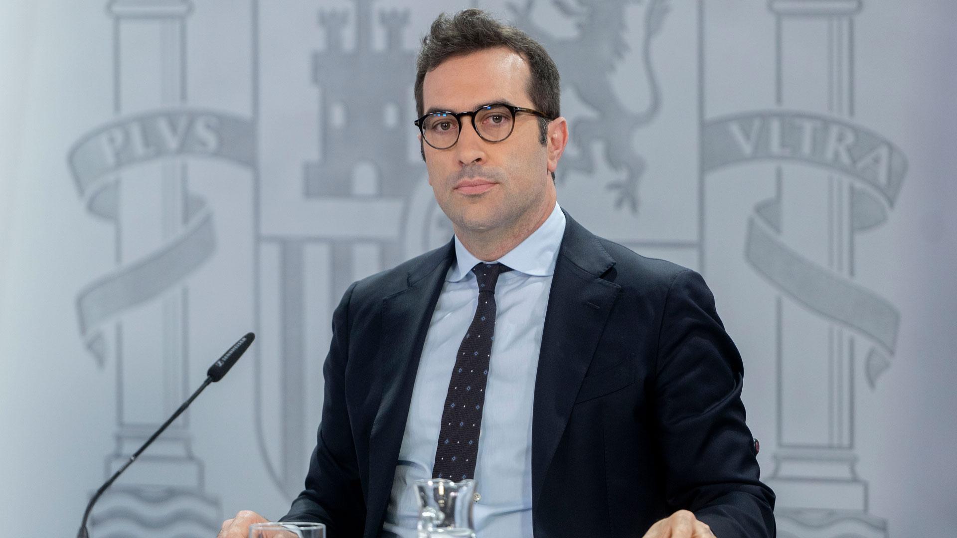 El ministro de Economía, Comercio y Empresa, Carlos Cuerpo, durante una rueda de prensa posterior al Consejo de Ministros