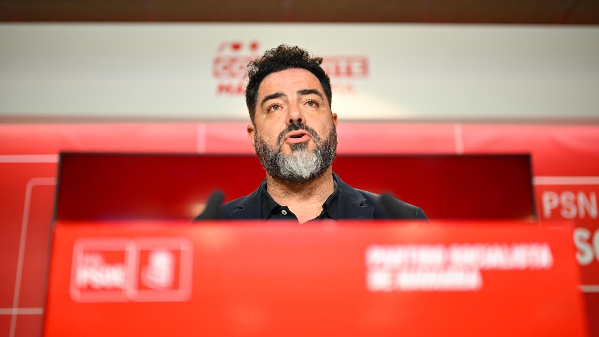 Ramón Alzórriz, durante su comparecencia de este miércoles en la sede del PSN