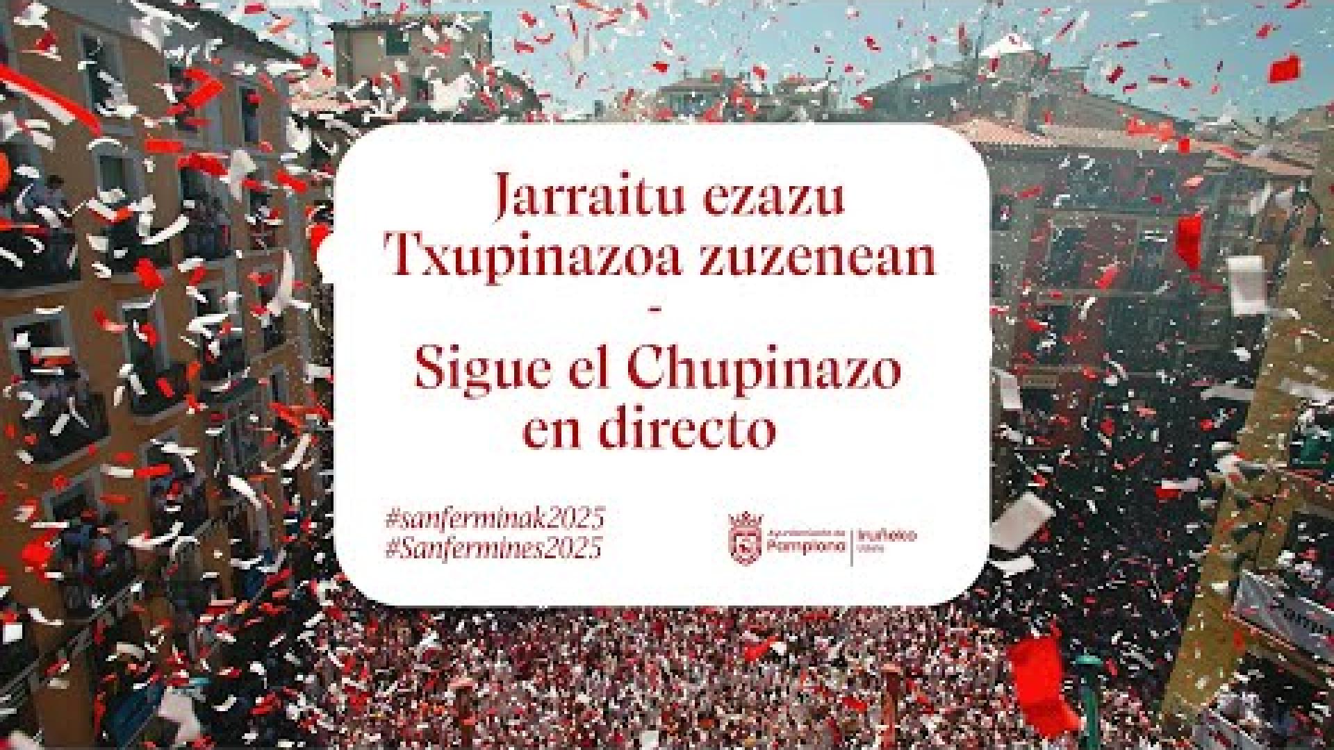 Vídeo del chupinazo 2025 de San Fermín en directo