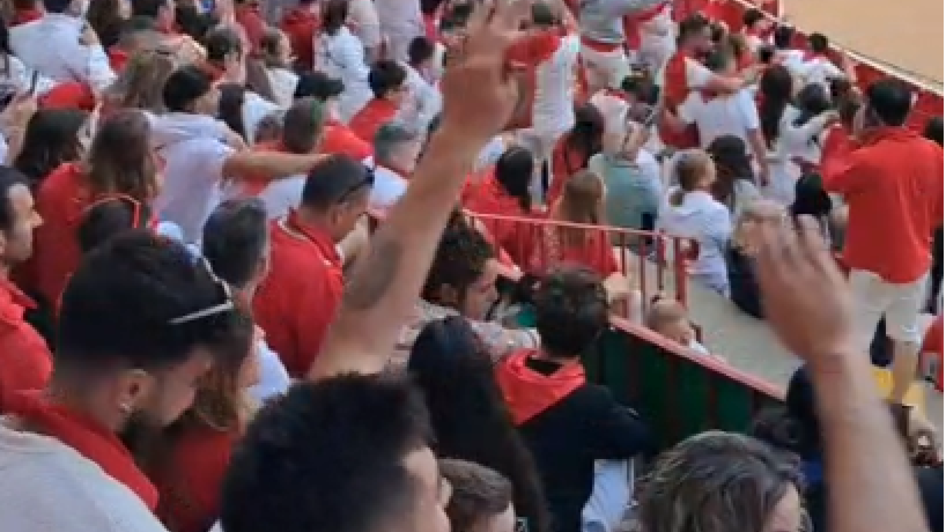 Vídeo de todo el tendido de la plaza de toros de Pamplona cantando 'Canta y no llores'