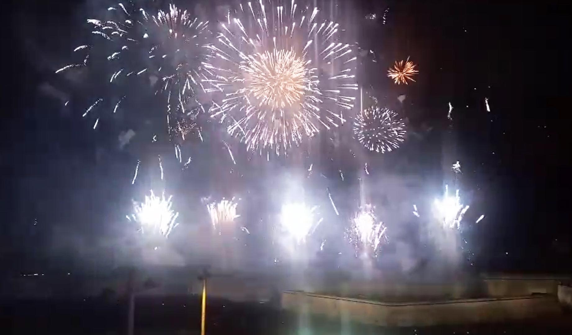 Traca final de los fuegos artificiales del lunes 7 de julio