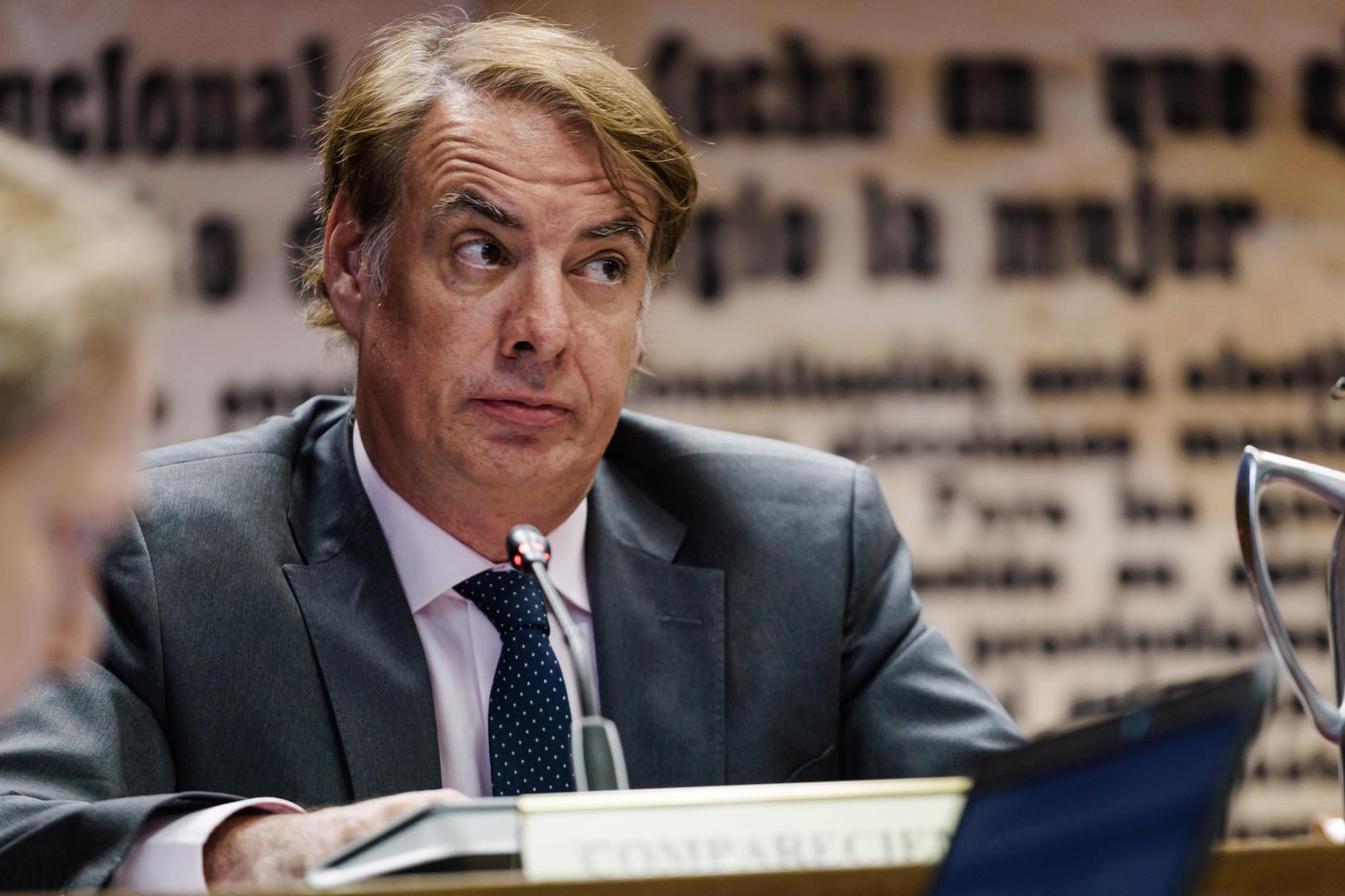 El expresidente de la SEPI Vicente Cecilio Fernández Guerrero, en el Senado