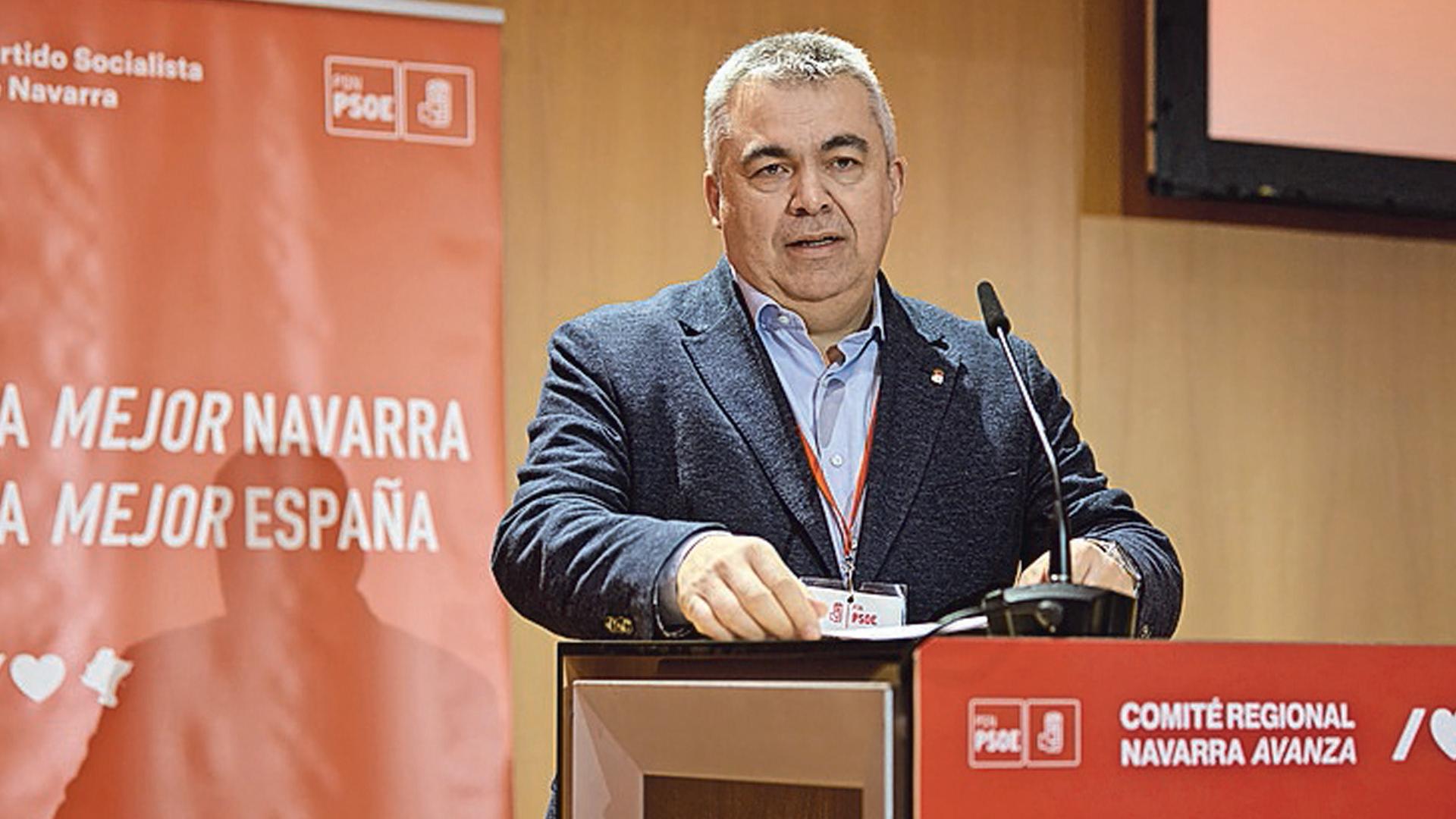 Santos Cerdán, en un comité regional del PSN