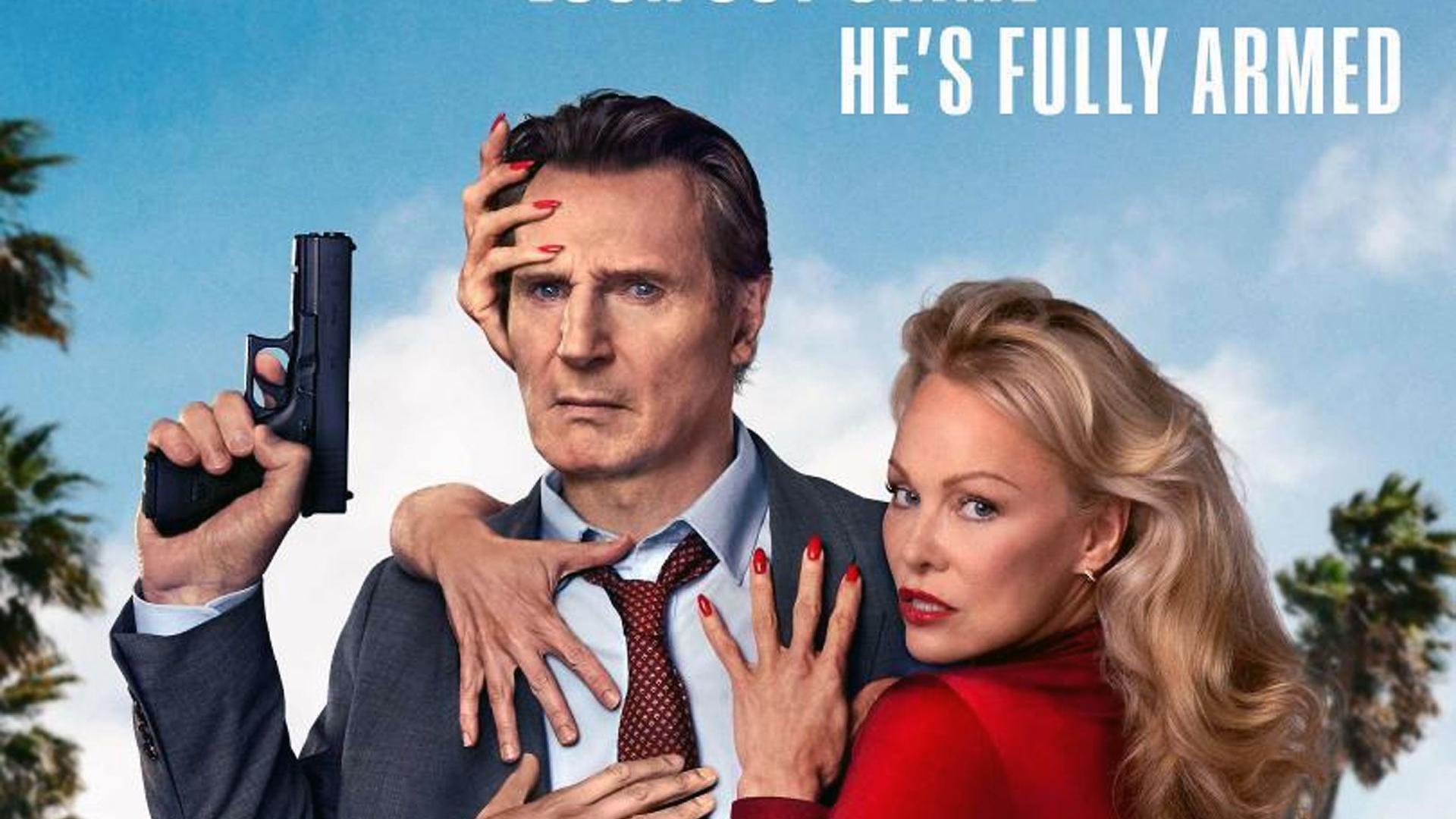 Cartel de la película 'Agárralo como puedas', con Liam Neeson y Pamela Anderson