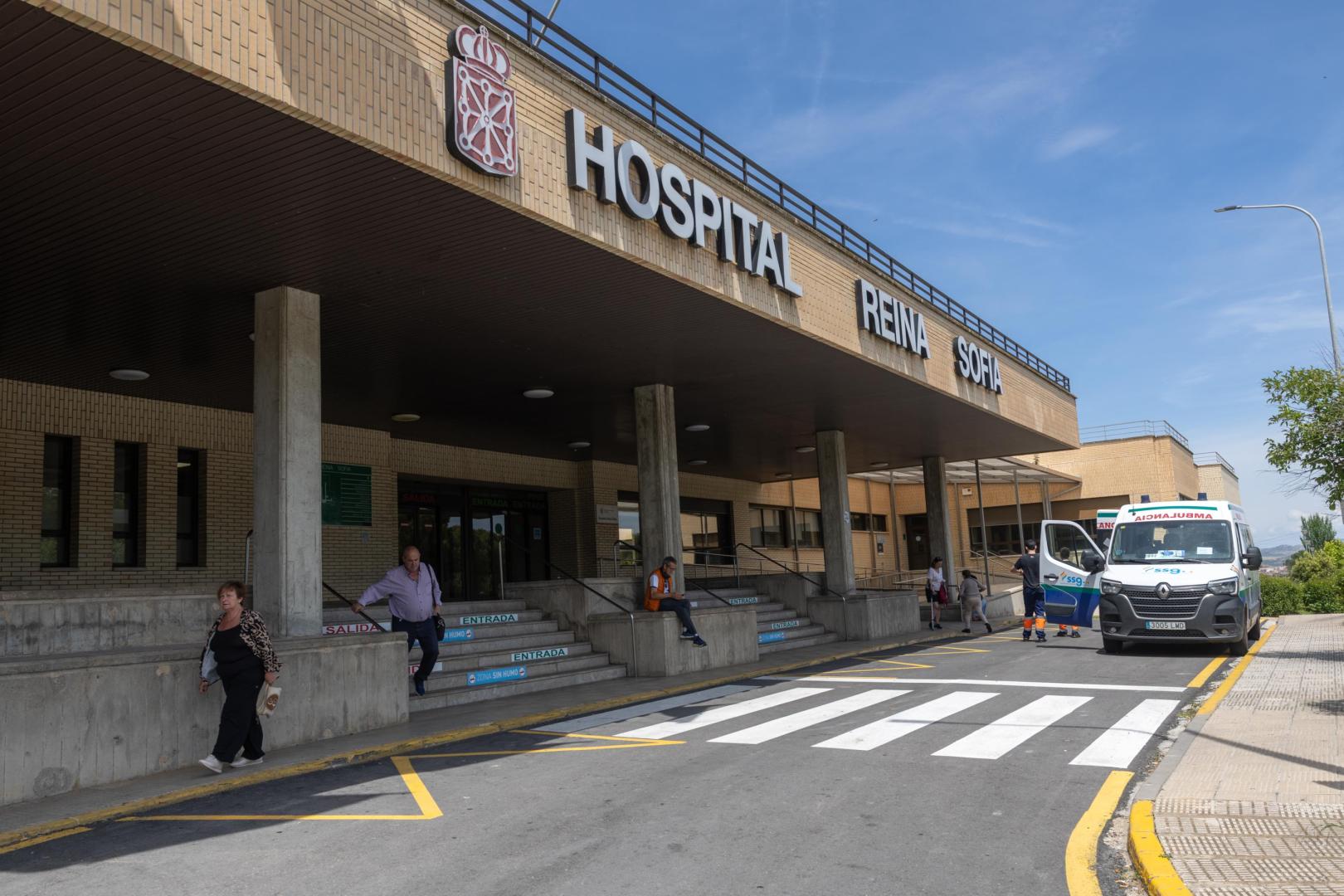 Entrada principal al Hospital Reina Sofía de Tudela