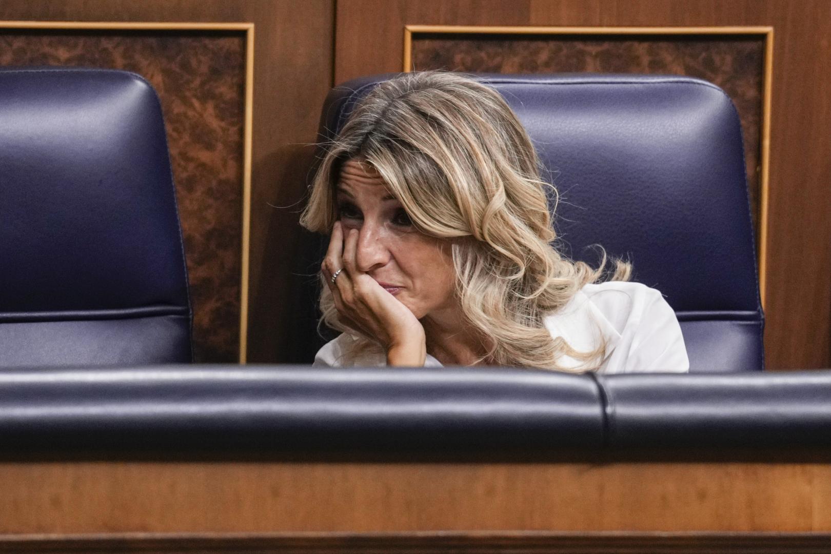 La ministra Yolanda Díaz, durante el pleno del pasado miércoles 10 de septiembre en el Congreso