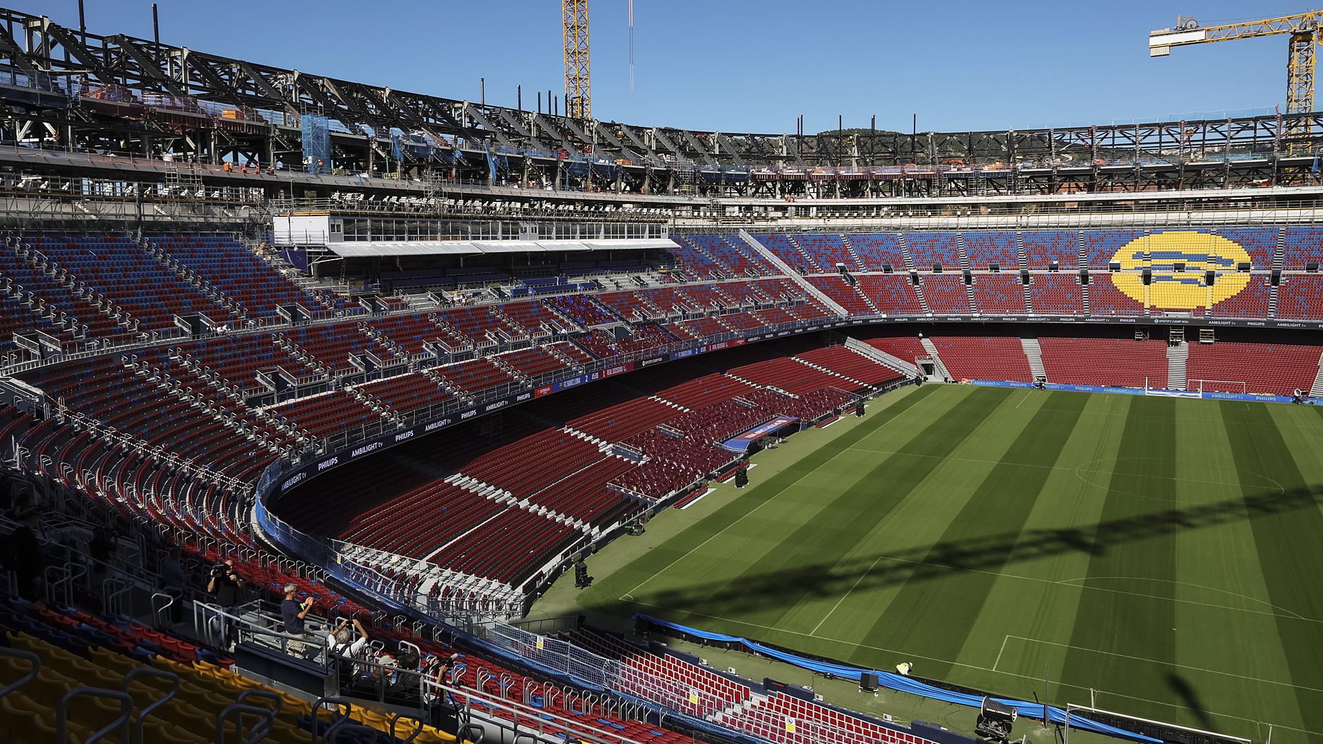 Vista de las obras del Spotify Camp Nou de este marte,s 23 de septiembre /