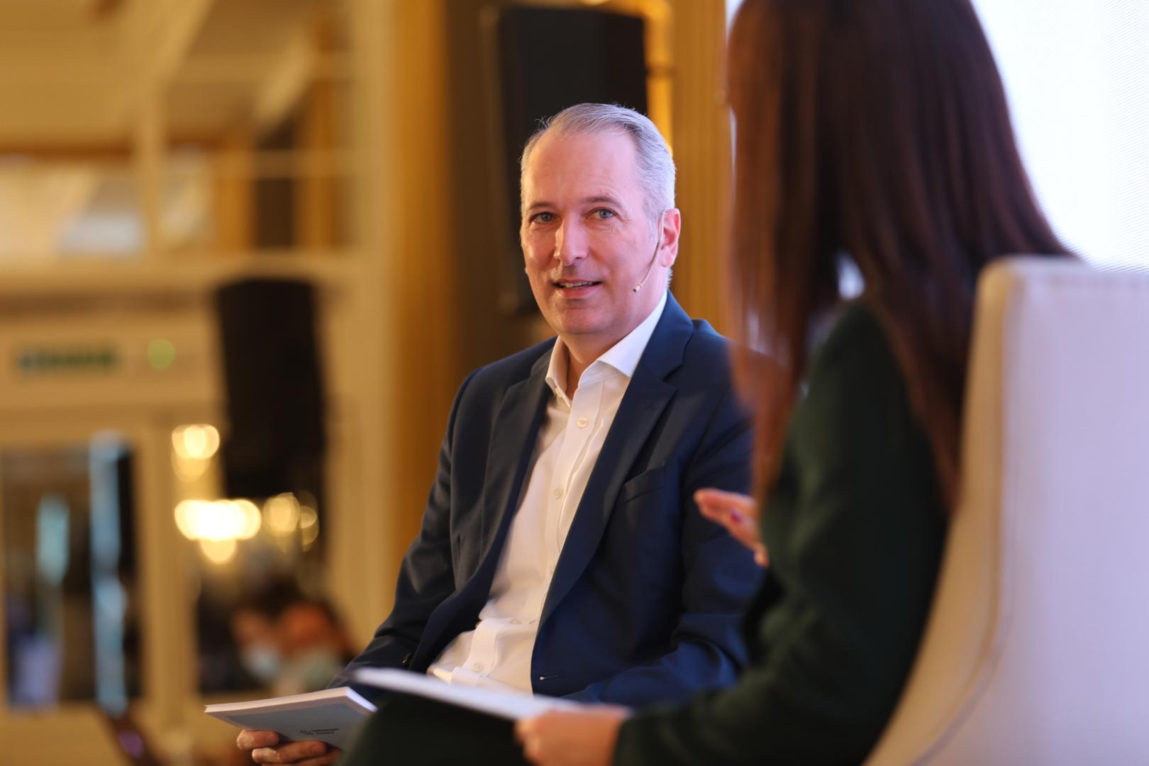 Markus Haupt durante un evento de DN Management organizado en marzo de 2022
