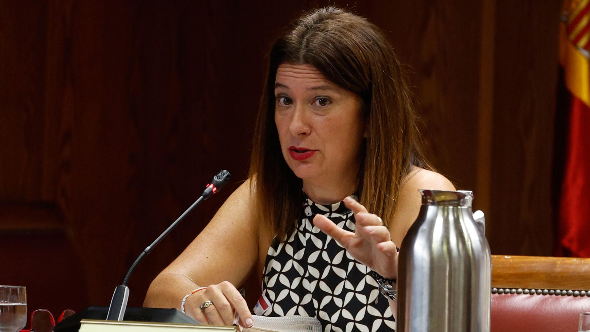 Leire Díez, durante su comparecencia en la comisión de investigación del caso Koldo en el Senado