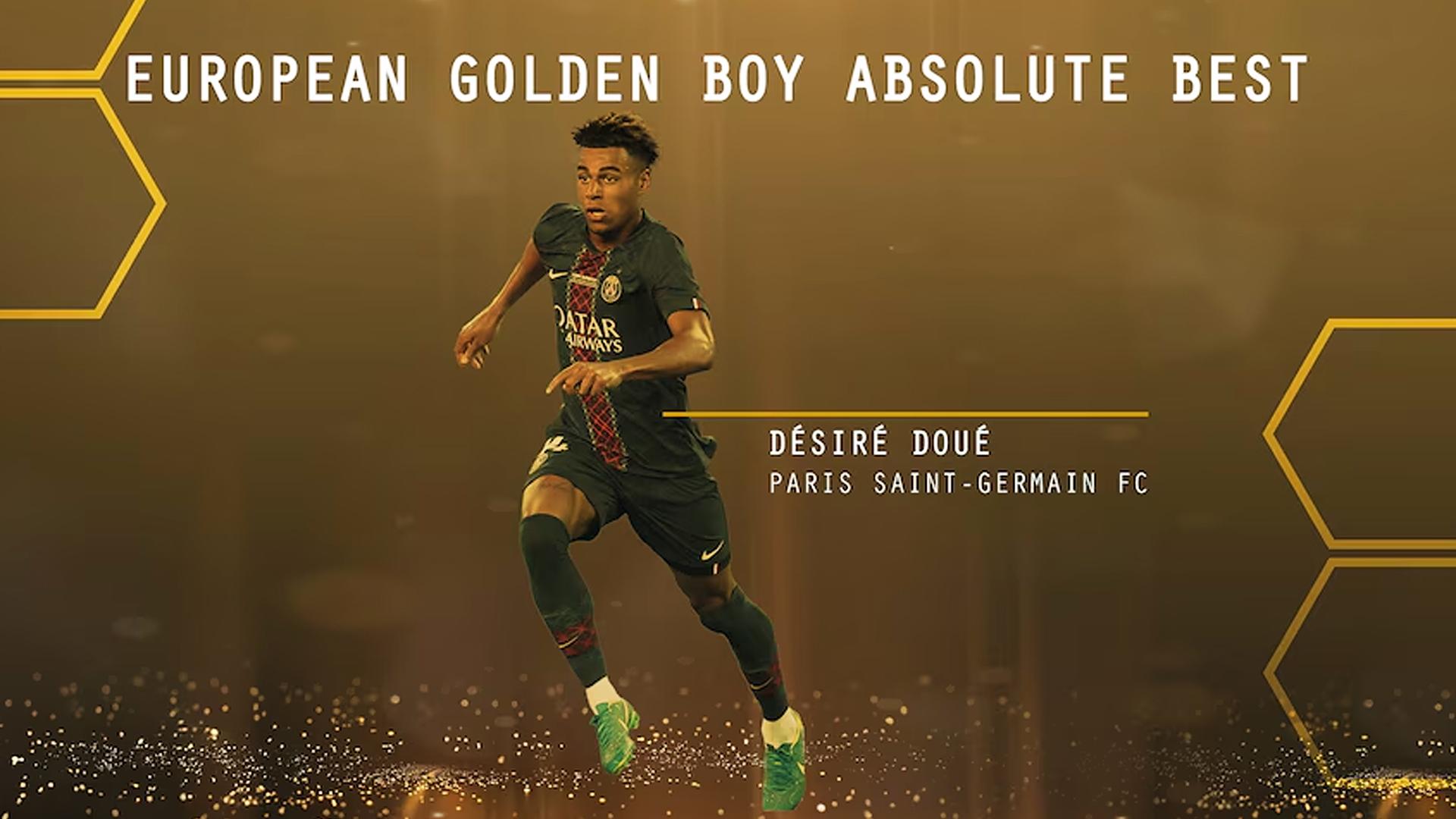 Imagen con la que Tutto Sport anunci´`o el 'Golden Boy' para el galo Désiré Doué /