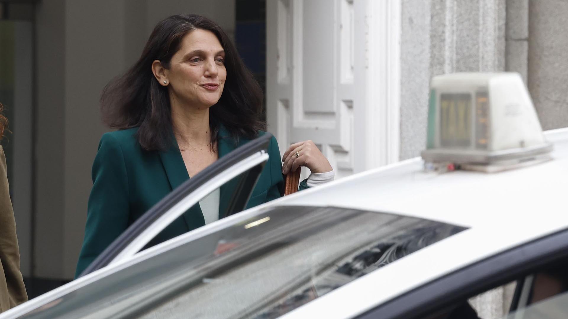 Pilar Sánchez Acera, la actual número dos del PSOE de Madrid y exjefa de gabinete del entonces director del gabinete de Presidencia de Gobierno, a su salida este miércoles al Tribunal Supremo tras testificar como testigo en el juicio al fiscal general del Estado