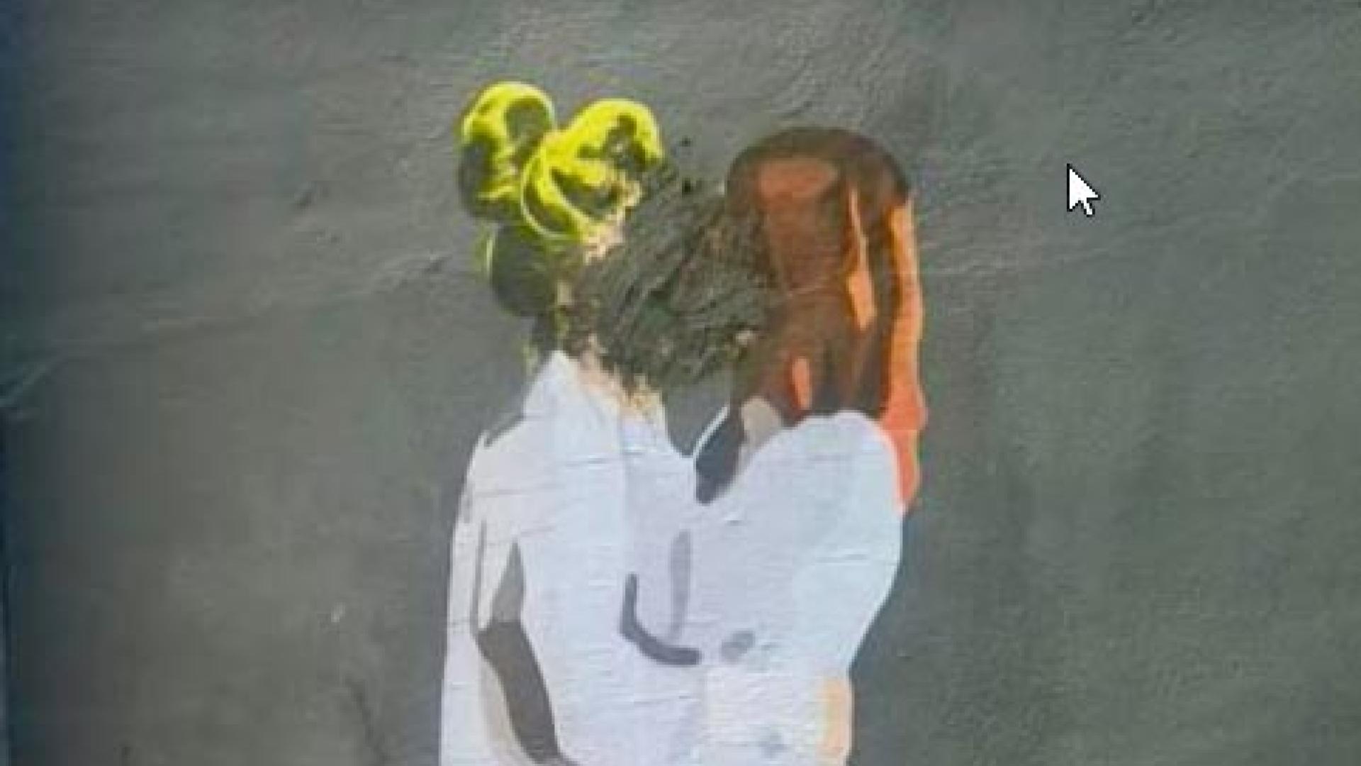 La obra vandalizada, en una imagen compartida por LKN en sus redes sociales