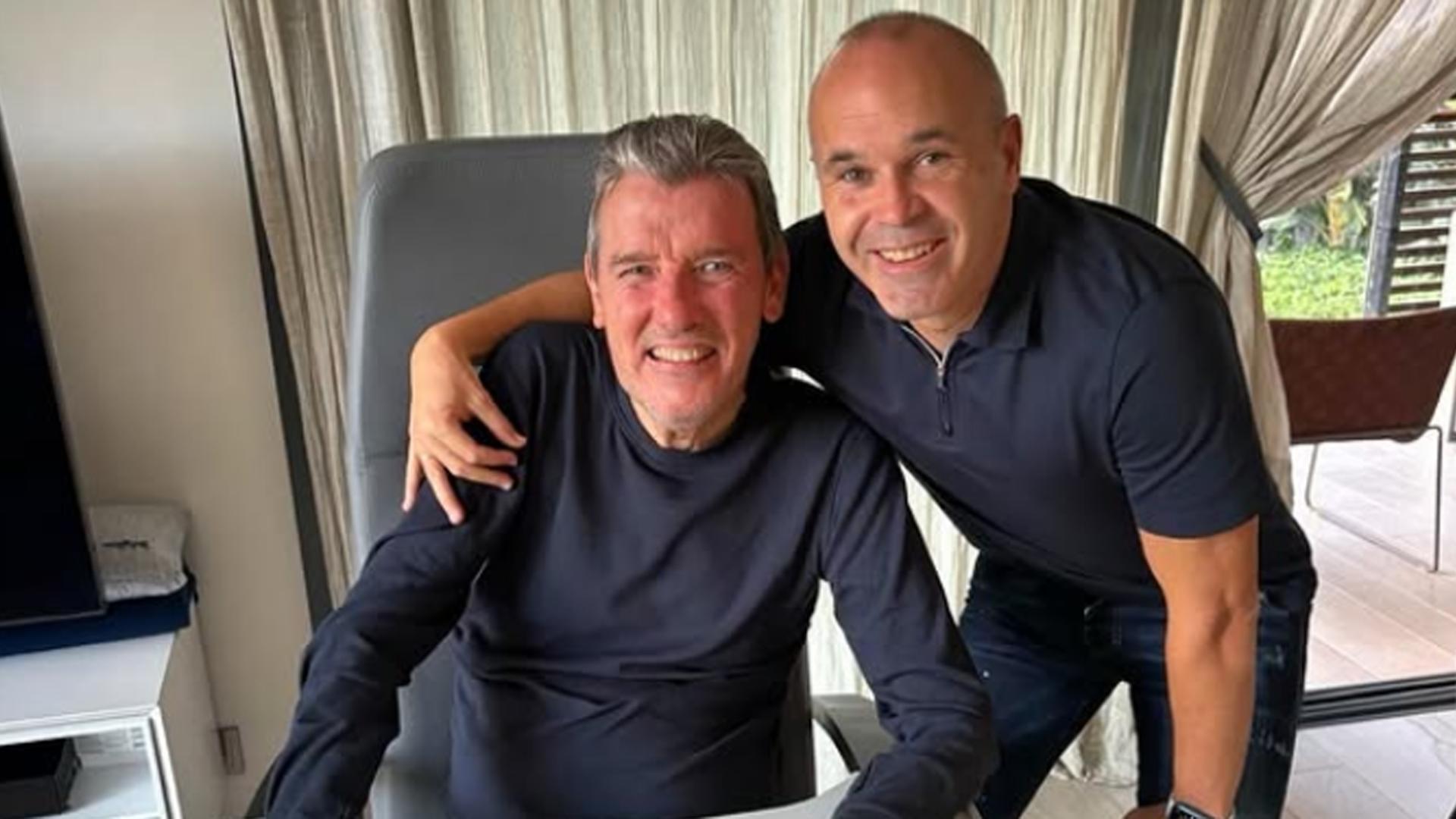 Juan Carlos Unzué y Andrés Iniesta