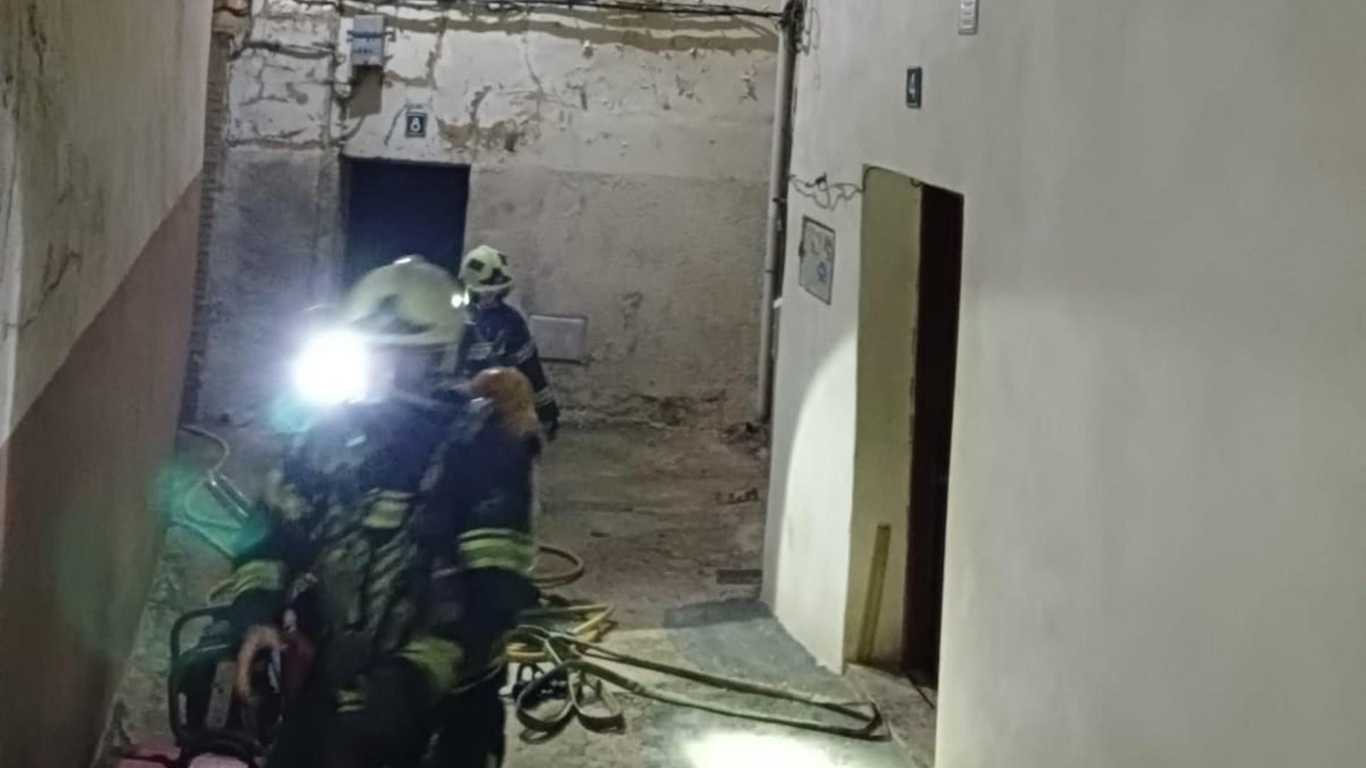 Bomberos, en el lugar de los hechos
