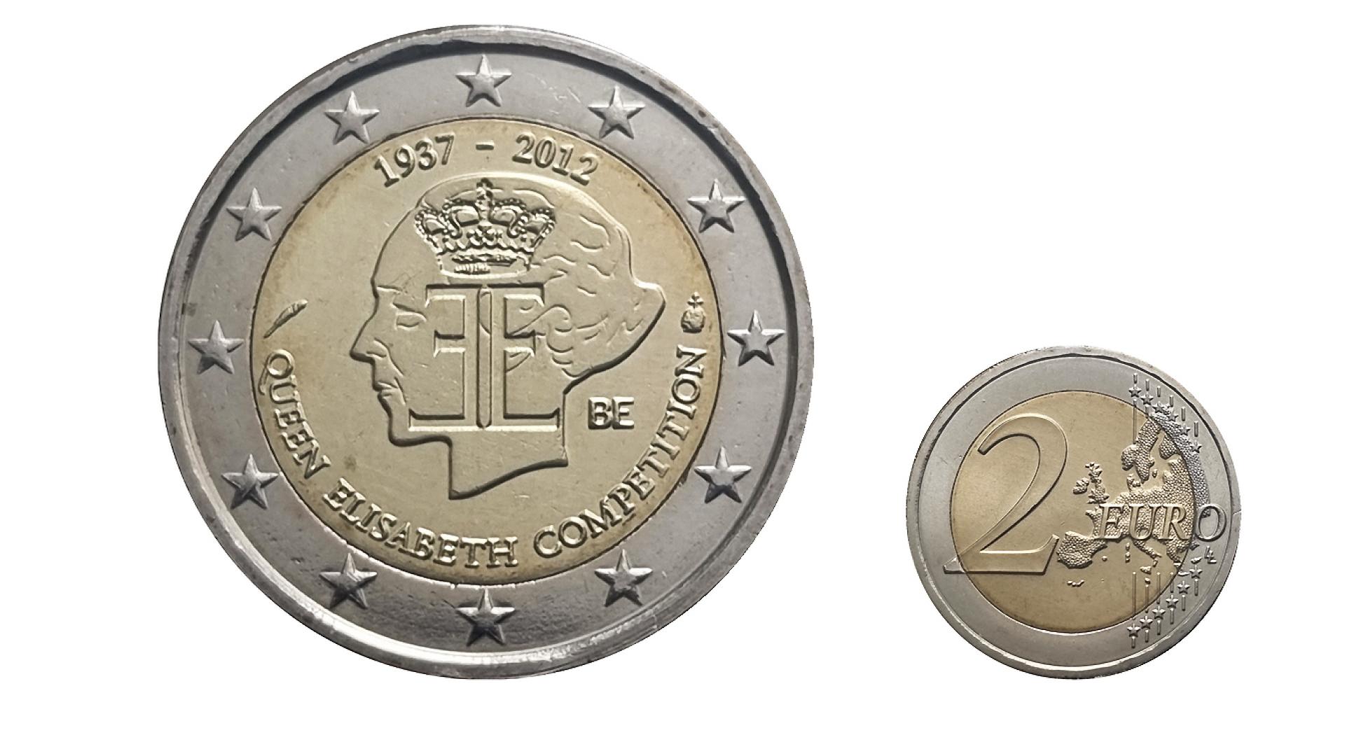 Cara nacional y común de la moneda belga conmemorativa de 2012
