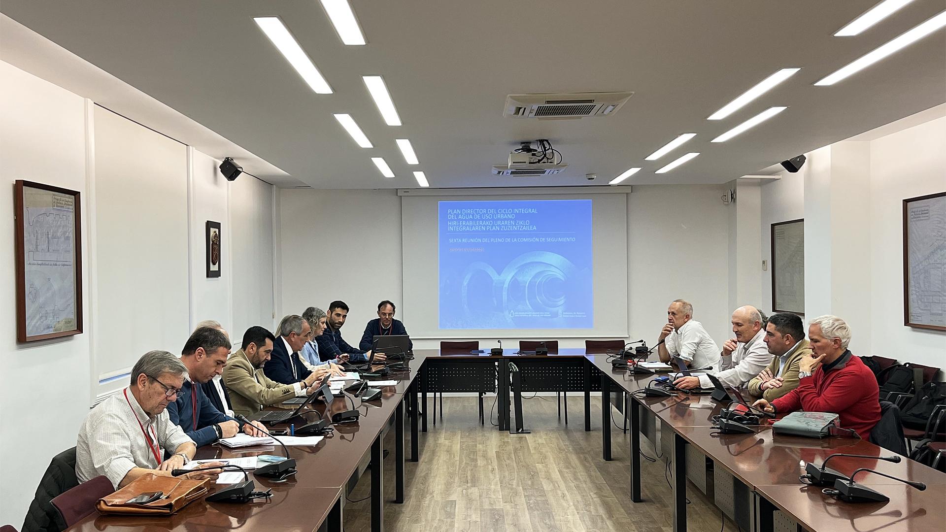 Un momento de la reunión del pleno de la Comisión de Seguimiento del Plan Director del Agua 2019-2030 /
