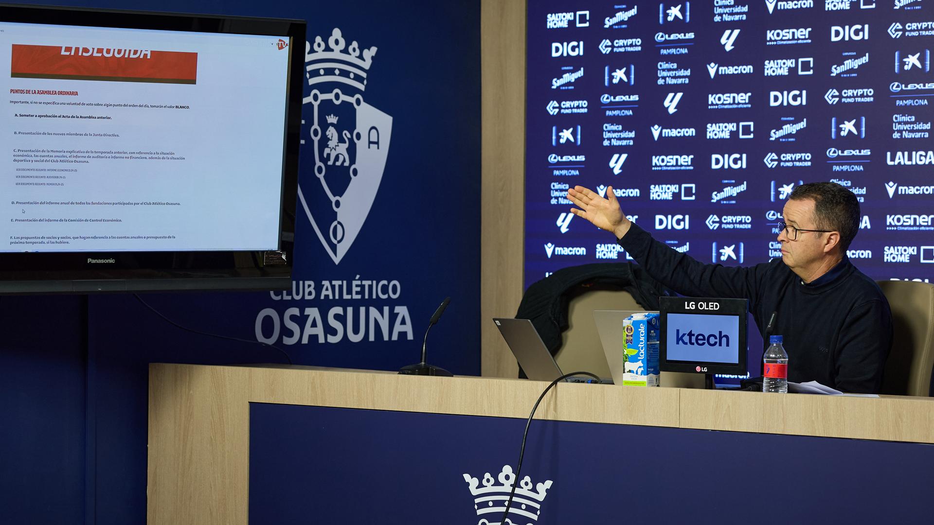 Presentación del nuevo sistema de voto telemático para la Asamblea de Osasuna