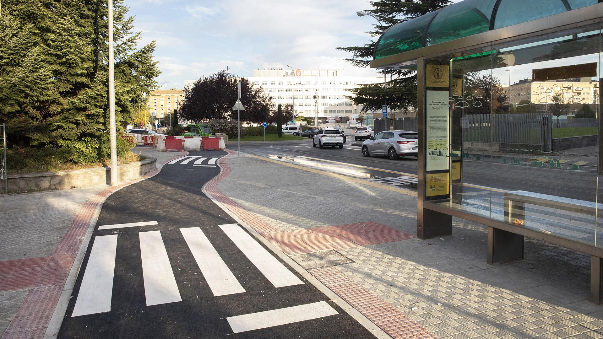 Tramo del carril bici de la calle Irunlarrea, enfrente de la CUN /