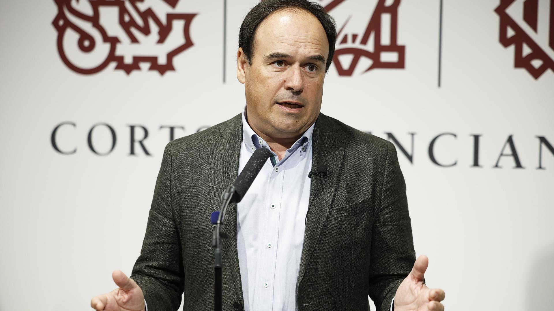 Imagen del pasado mes de septiembre del portavoz del PP en las Cortes Valencianas, Juan Francisco Pérez Llorca, que será el candidato de su partido para reemplazar a Carlos Mazón /