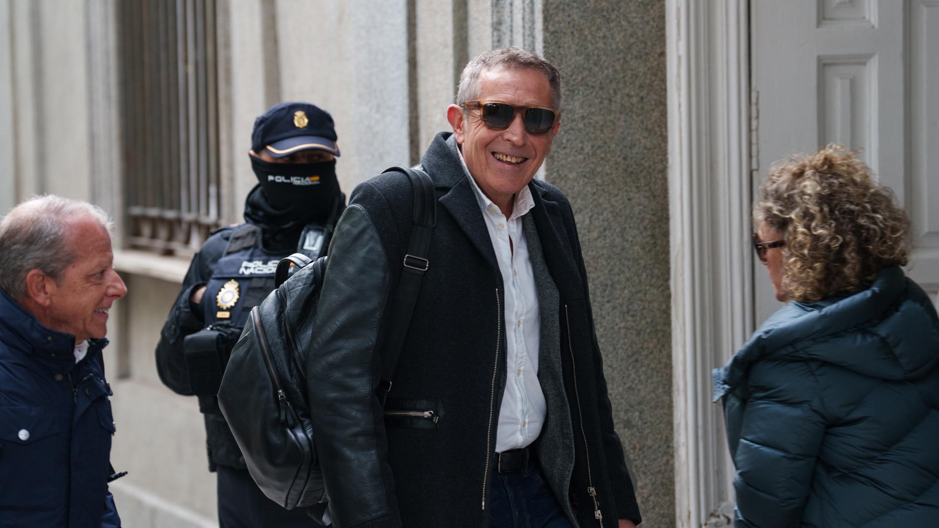 El periodista Miguel Ángel Campos, a su llegada a la cuarta jornada del juicio al fiscal general del Estado en el Tribunal Supremo