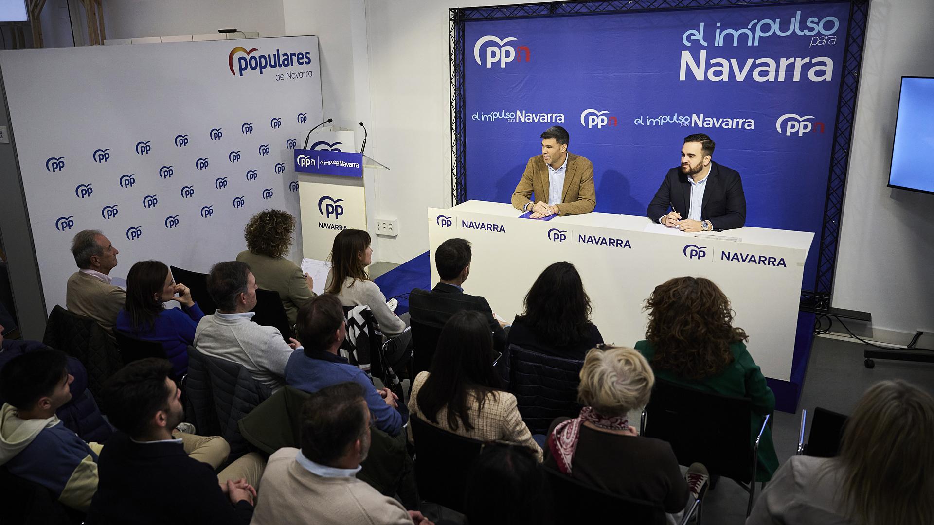 Un momento del Comité Político del PP de Navarra celebrado en Pamplona /