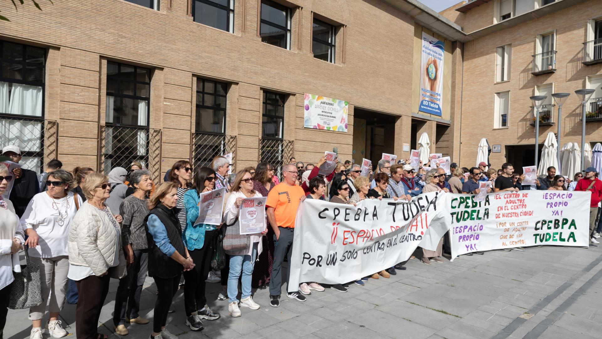 Imagen de una de las concentraciones de alumnos del CPEBPA de Tudela