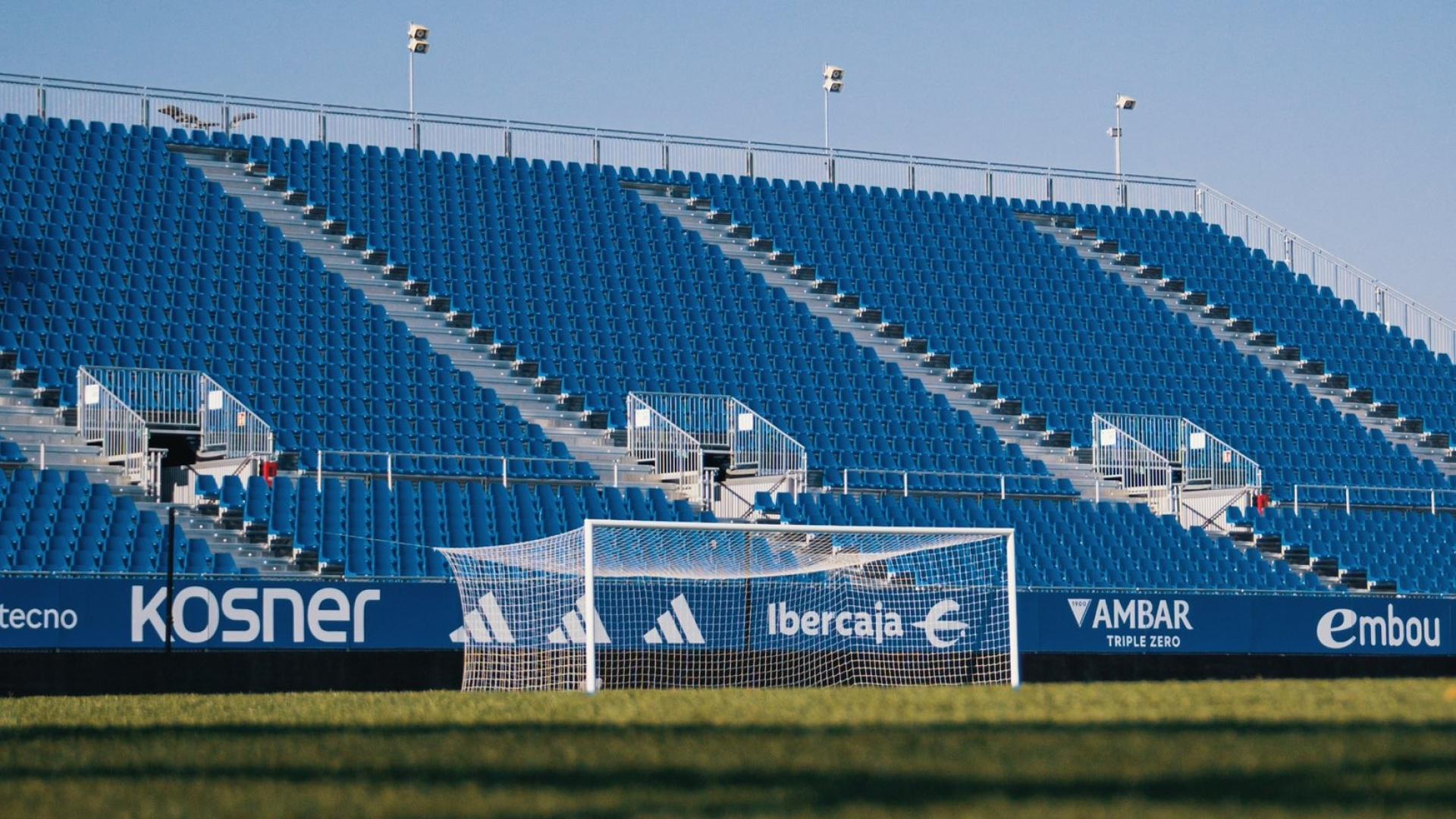 Uno de los fondos del Ibercaja Estadio de Zaragoza